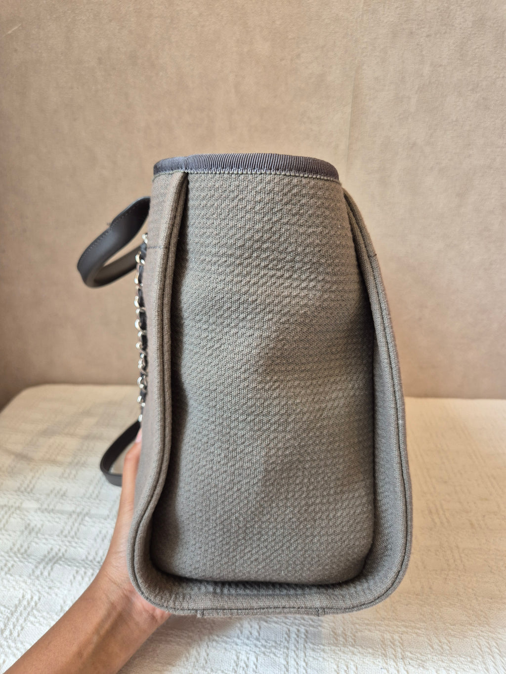 Chanel Deauville Tote Bag Grey