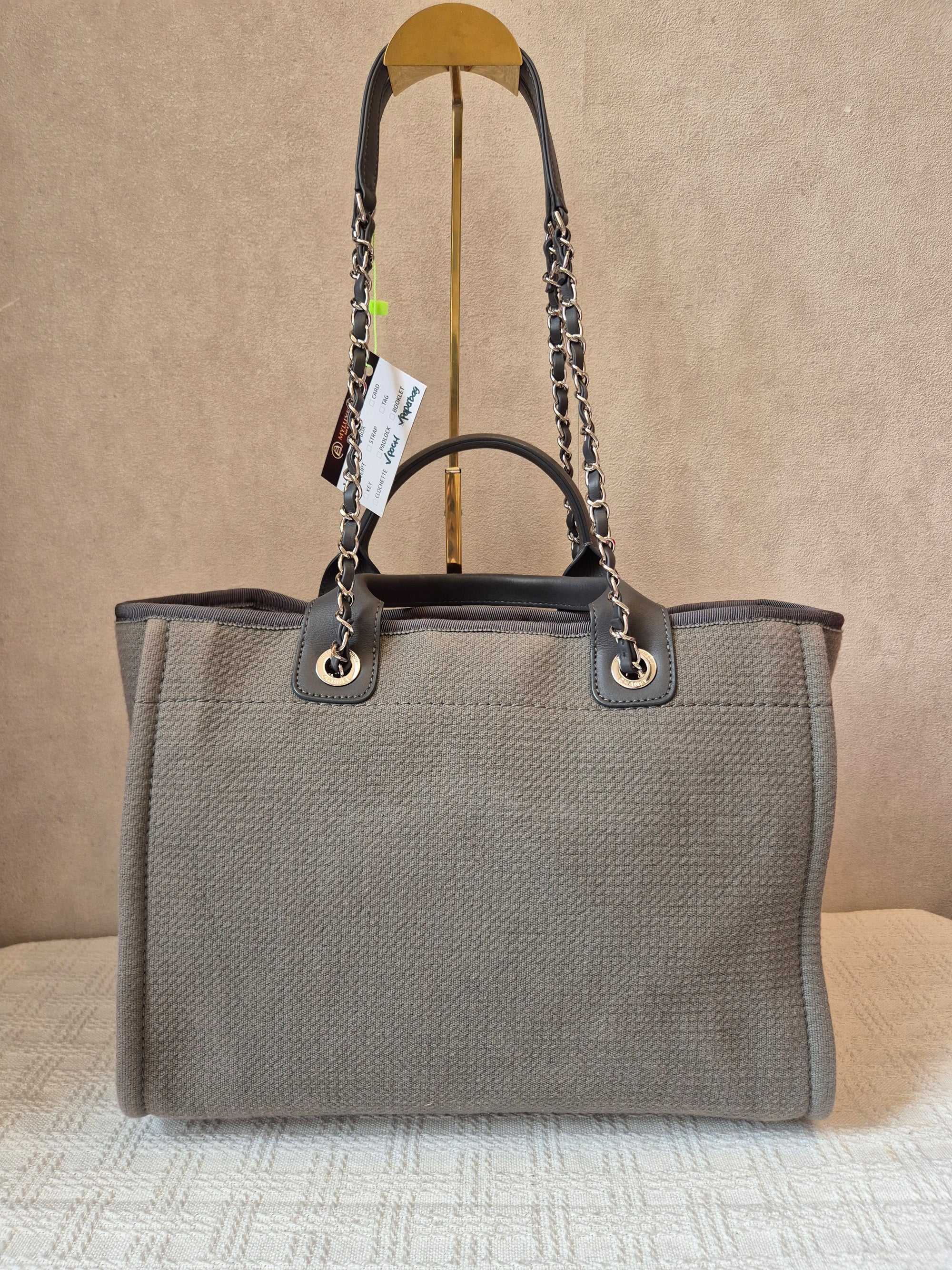 Chanel Deauville Tote Bag Grey