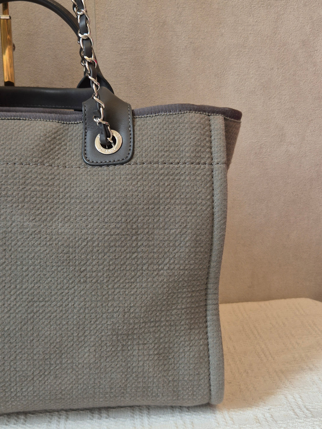 Chanel Deauville Tote Bag Grey