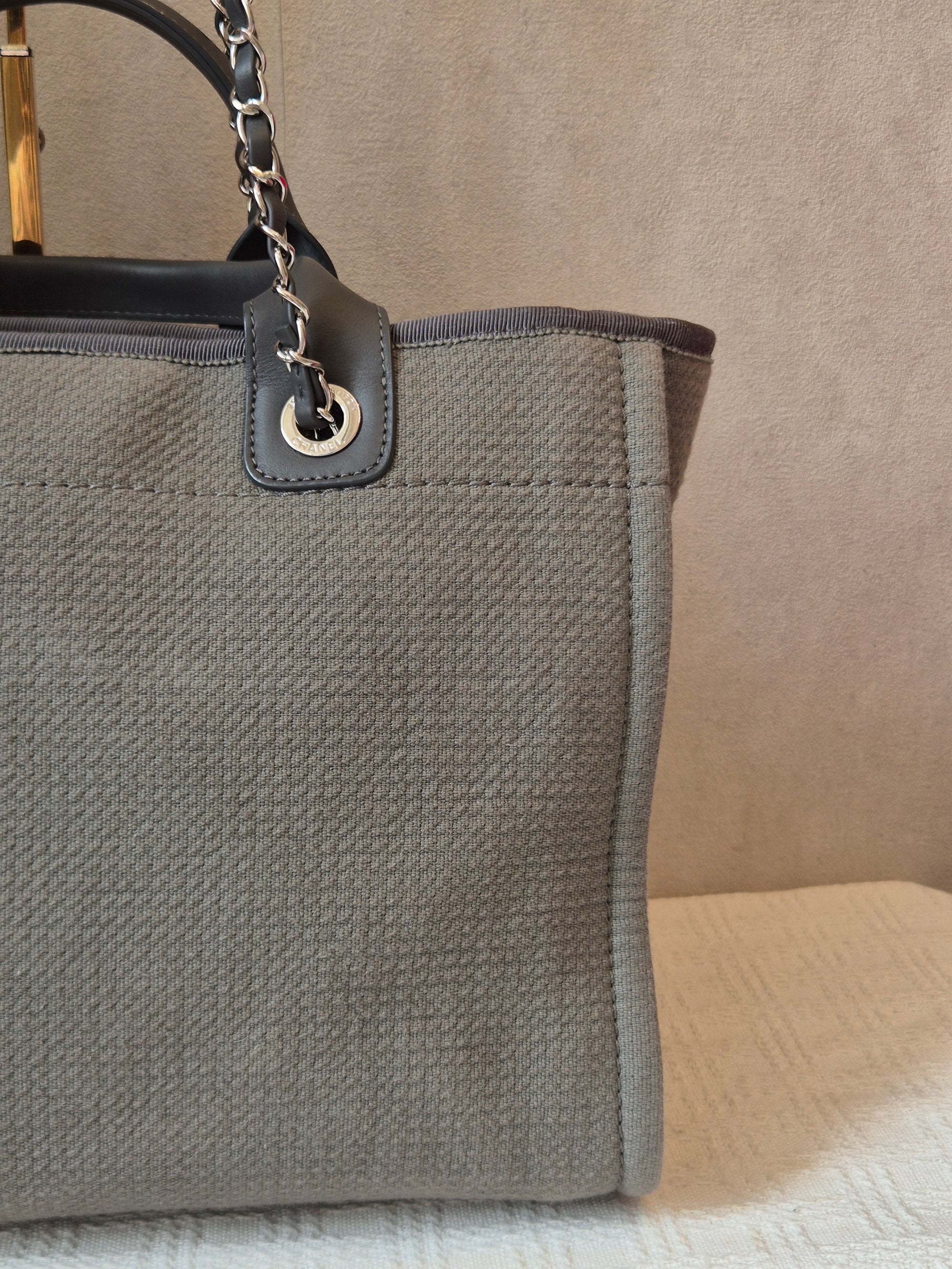 Chanel Deauville Tote Bag Grey
