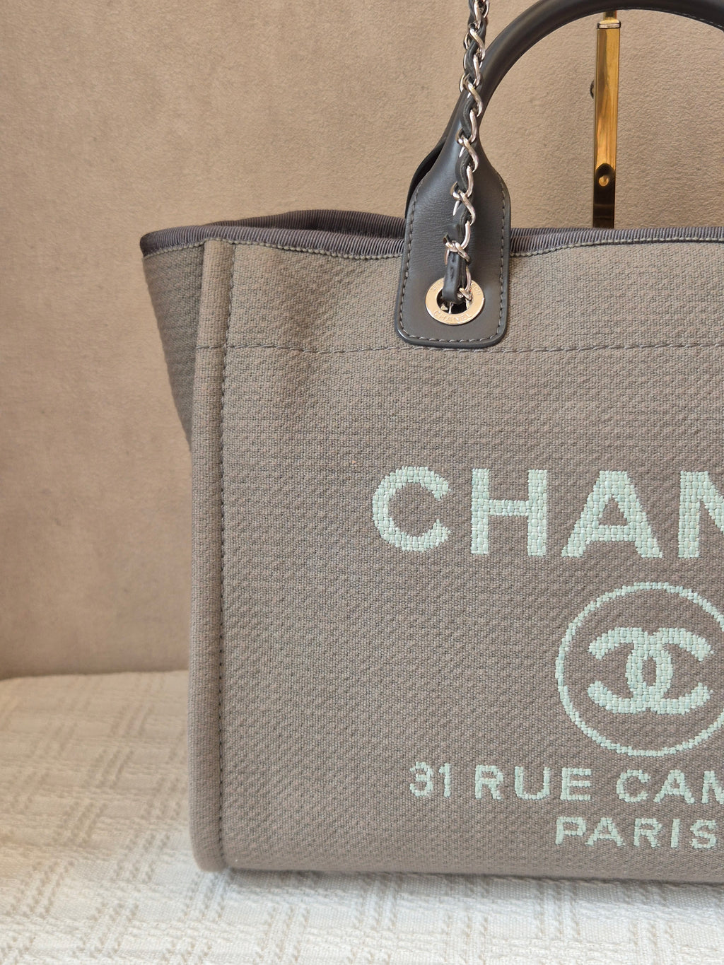 Chanel Deauville Tote Bag Grey