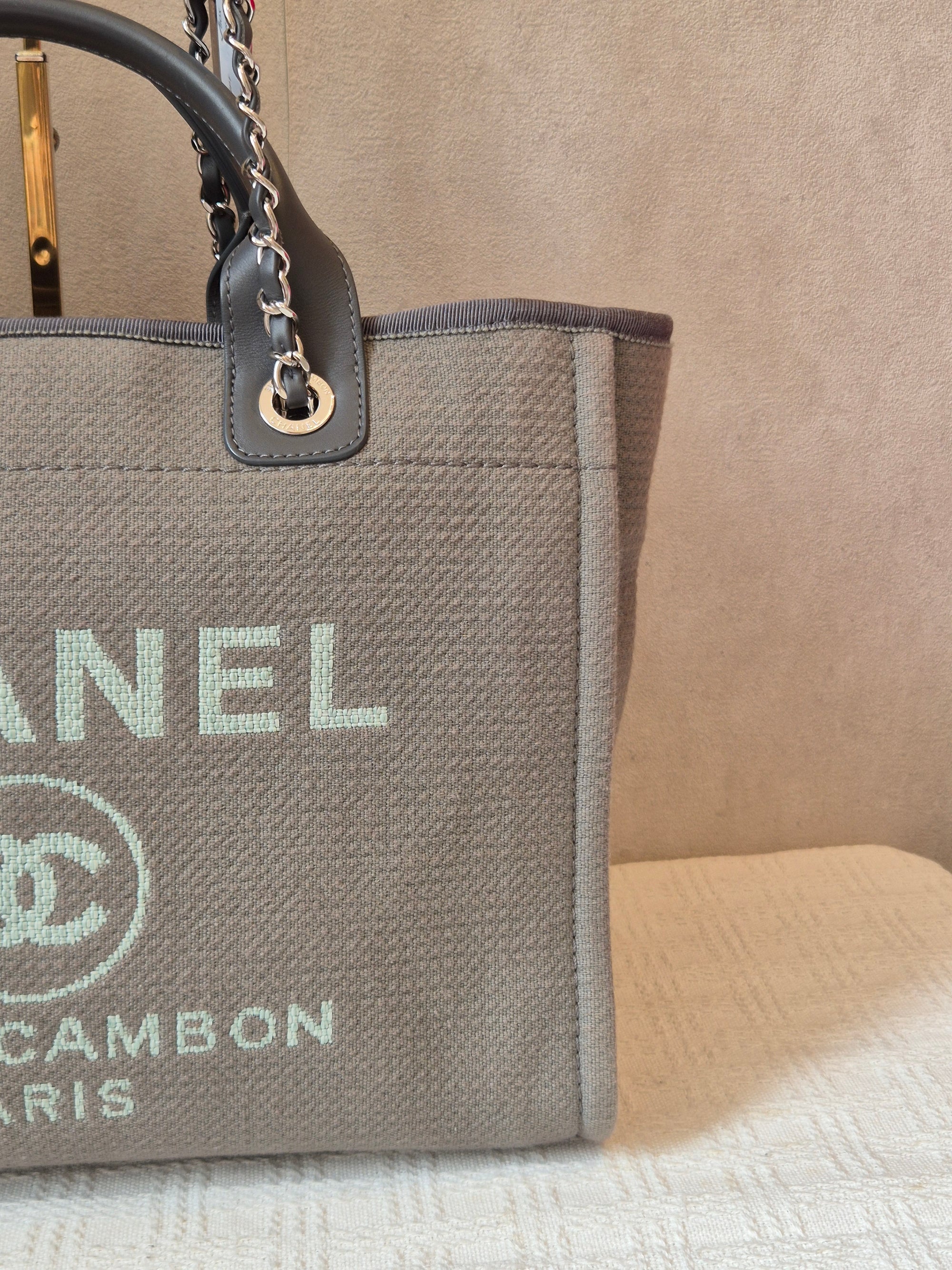 Chanel Deauville Tote Bag Grey