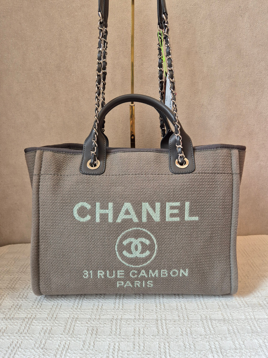 Chanel Deauville Tote Bag Grey