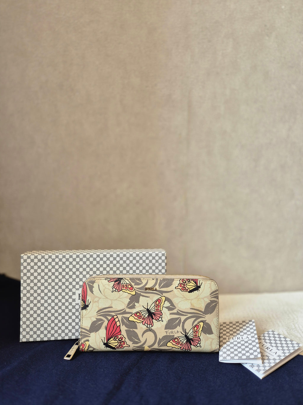 Furla Zipper Long Wallet Butterfly
