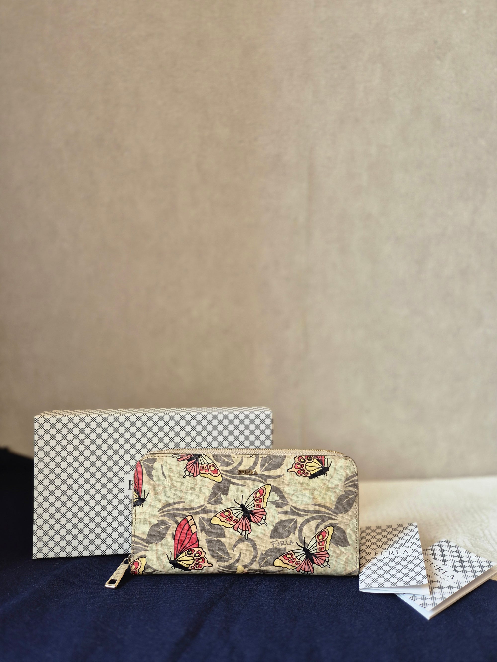 Furla Zipper Long Wallet Butterfly