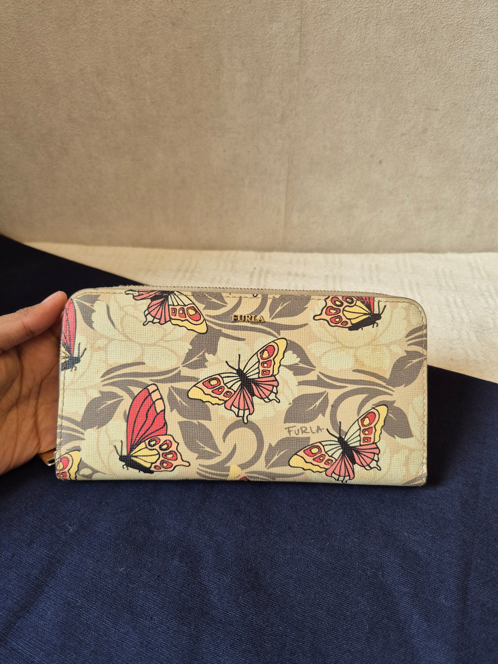 Furla Zipper Long Wallet Butterfly