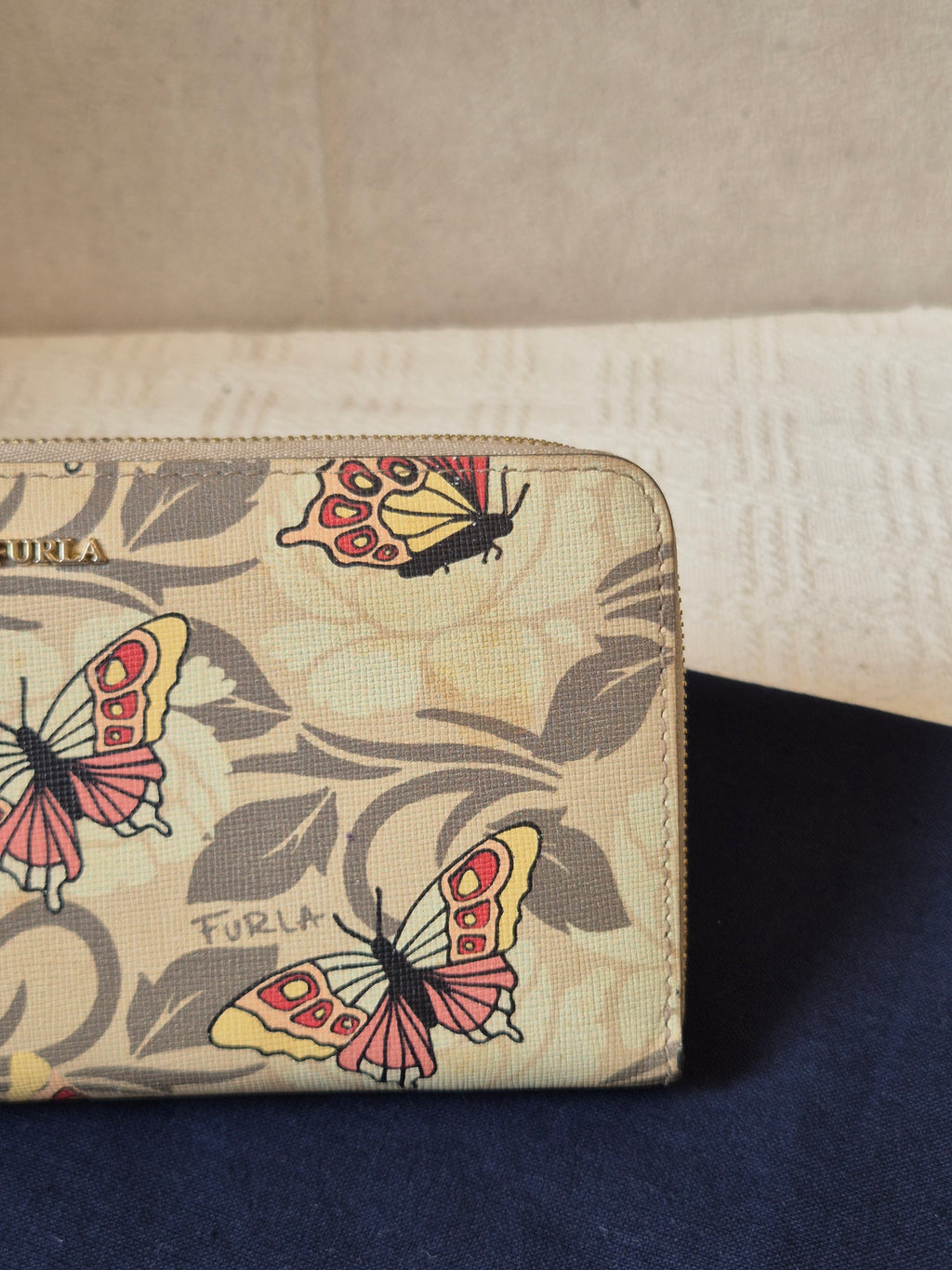 Furla Zipper Long Wallet Butterfly