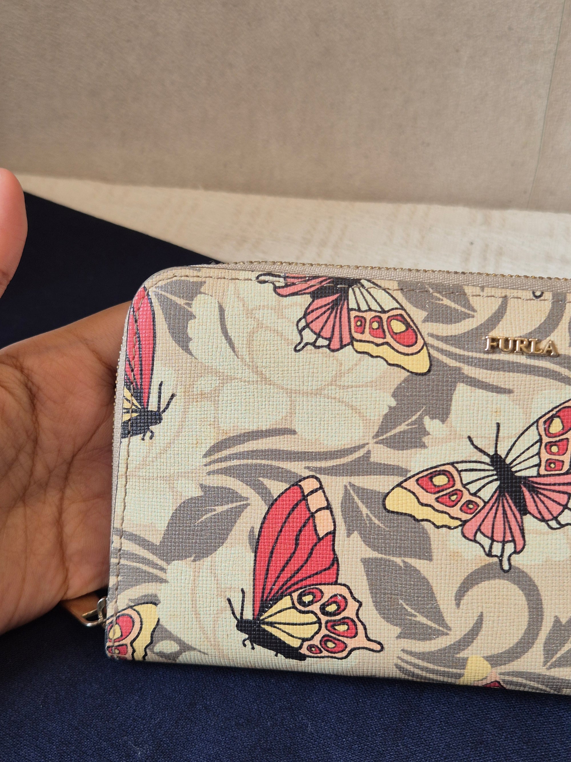 Furla Zipper Long Wallet Butterfly