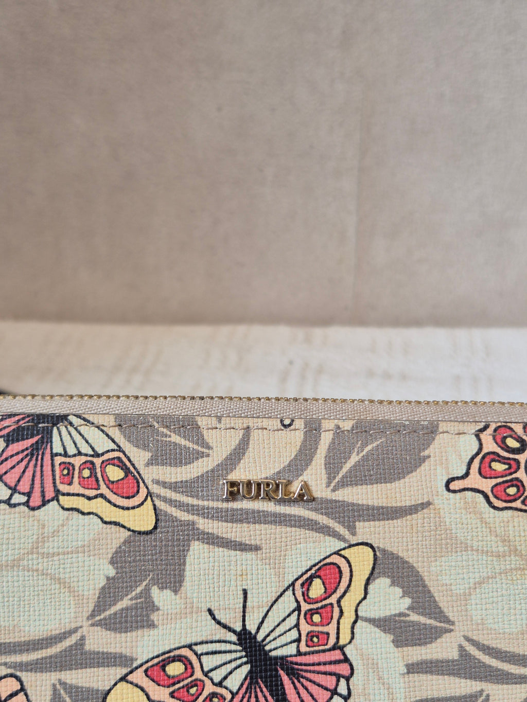 Furla Zipper Long Wallet Butterfly