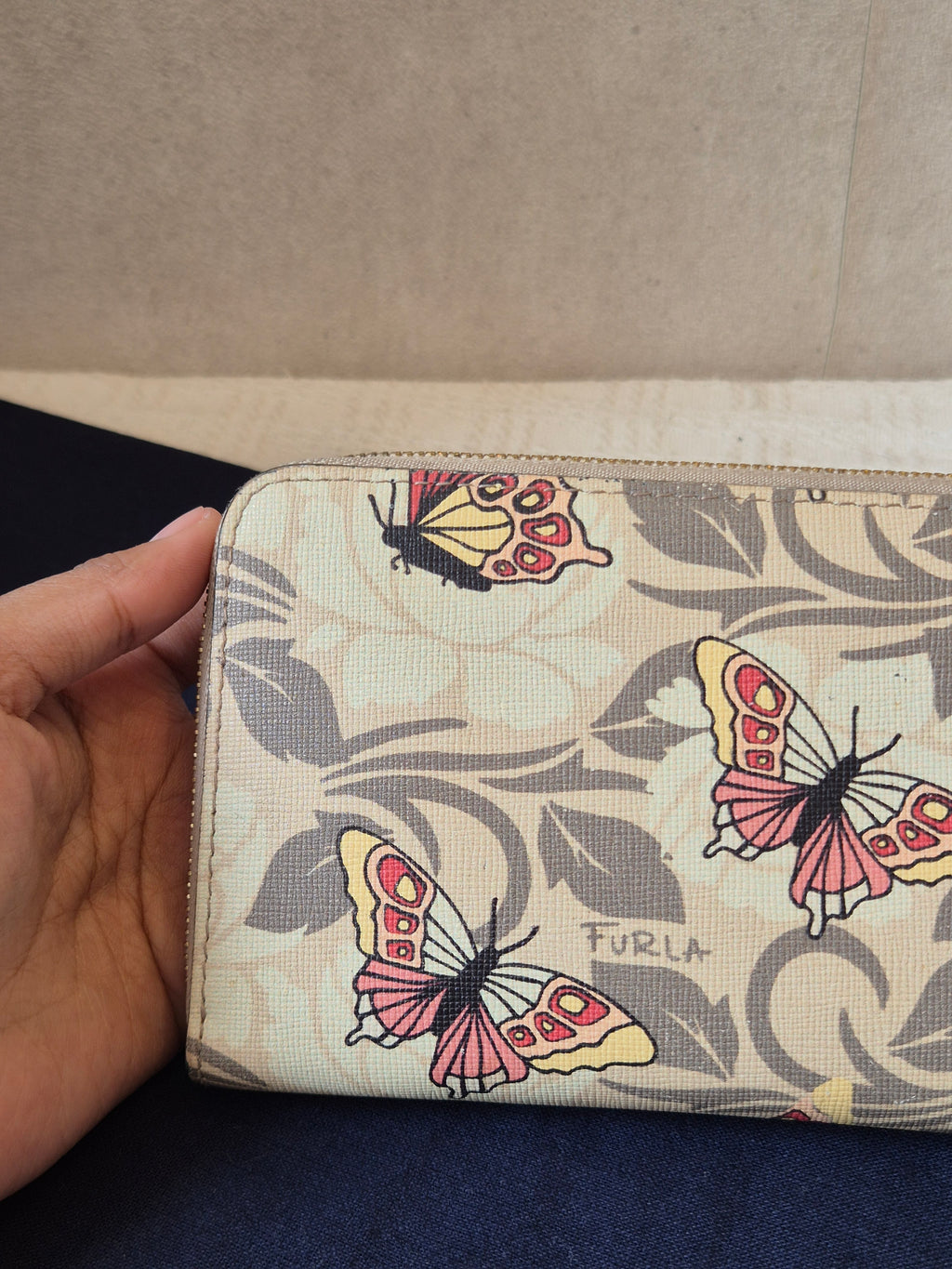 Furla Zipper Long Wallet Butterfly