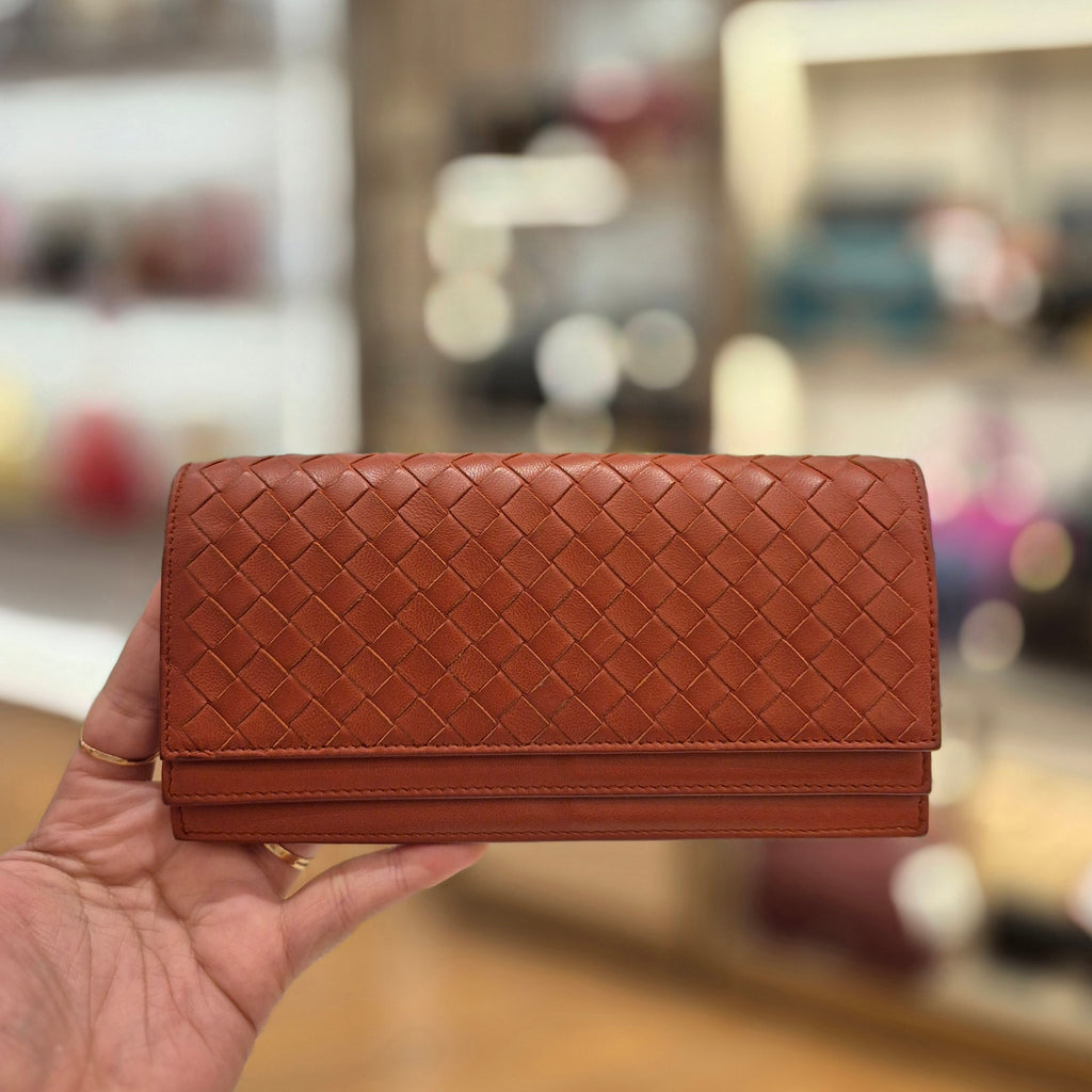 Bottega Veneta Long Wallet Interciato