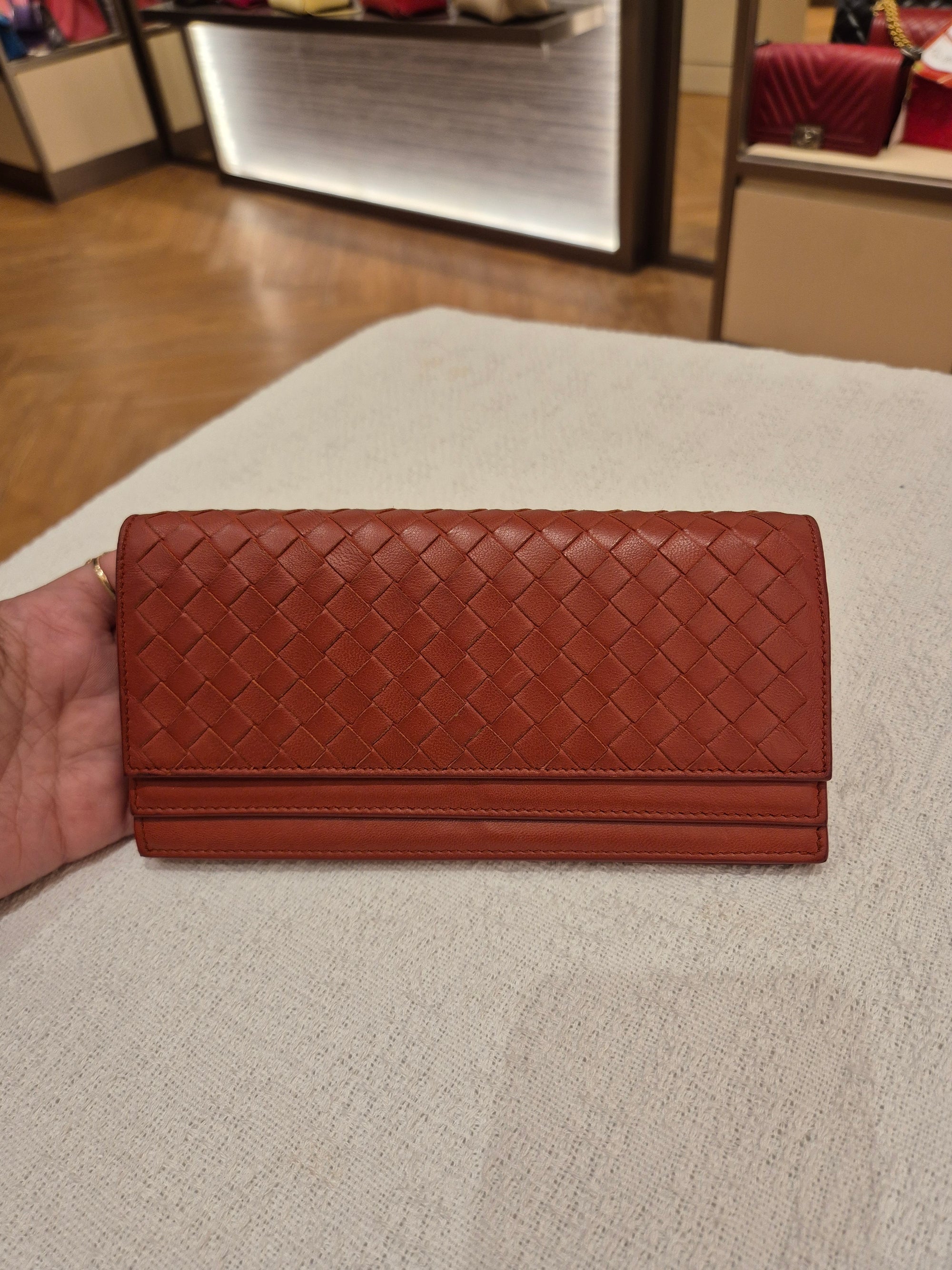 Bottega Veneta Long Wallet Interciato