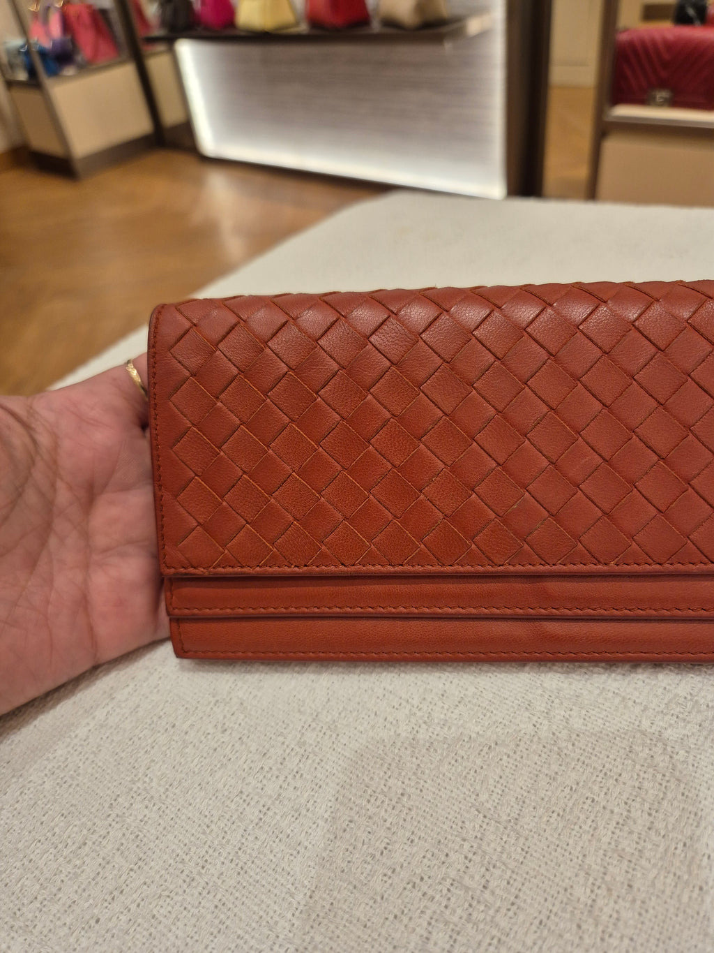 Bottega Veneta Long Wallet Interciato