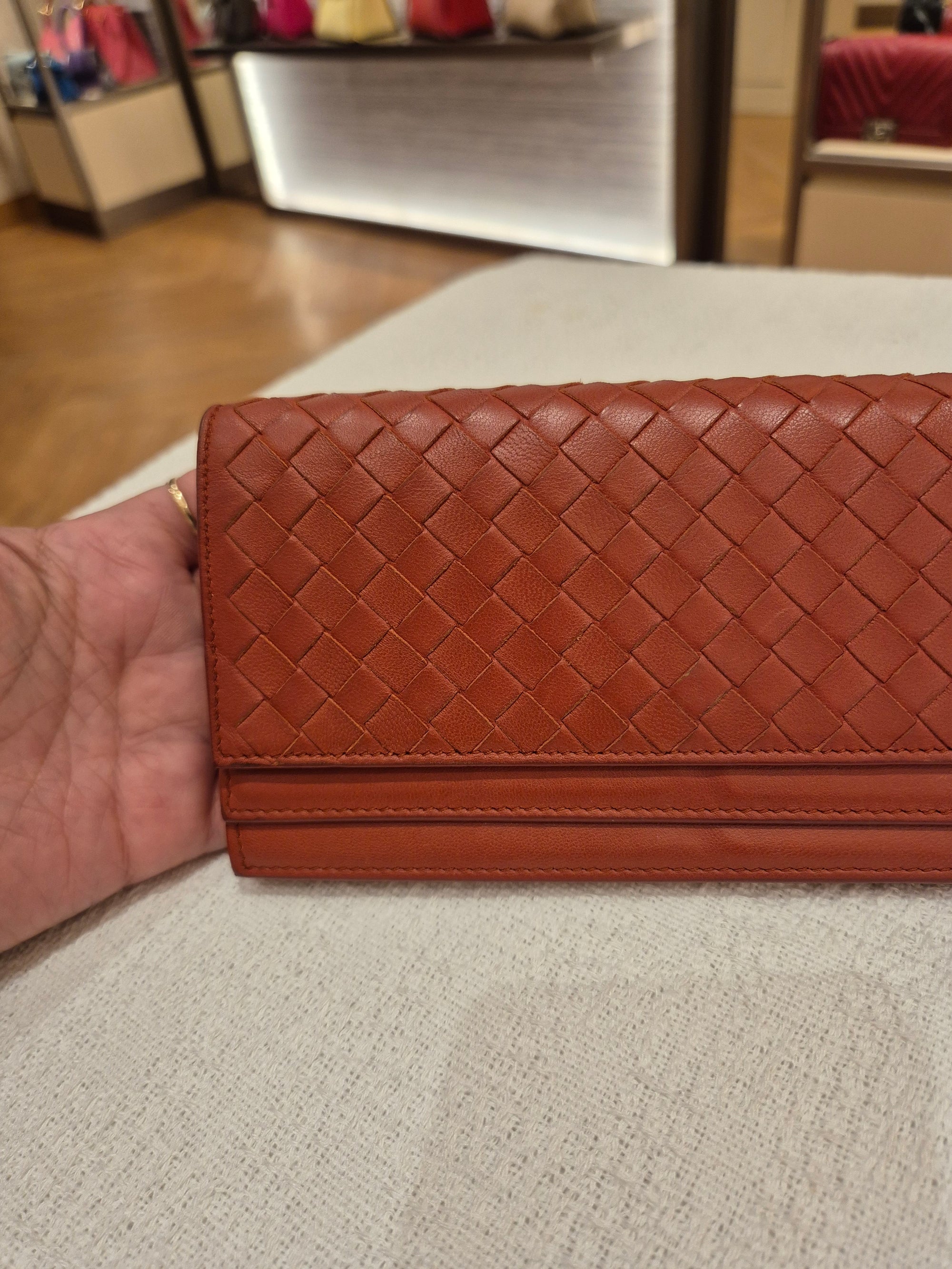 Bottega Veneta Long Wallet Interciato