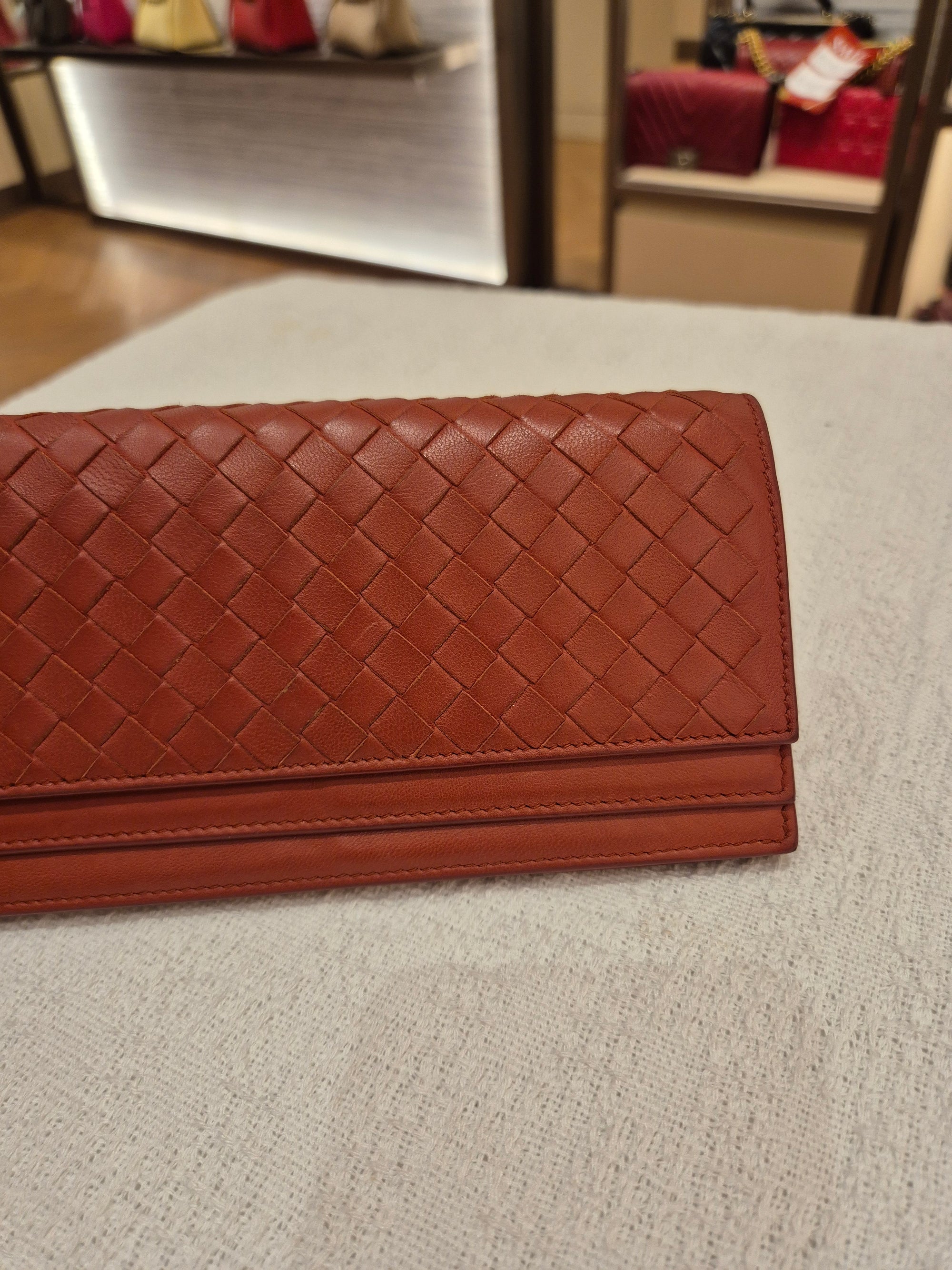 Bottega Veneta Long Wallet Interciato