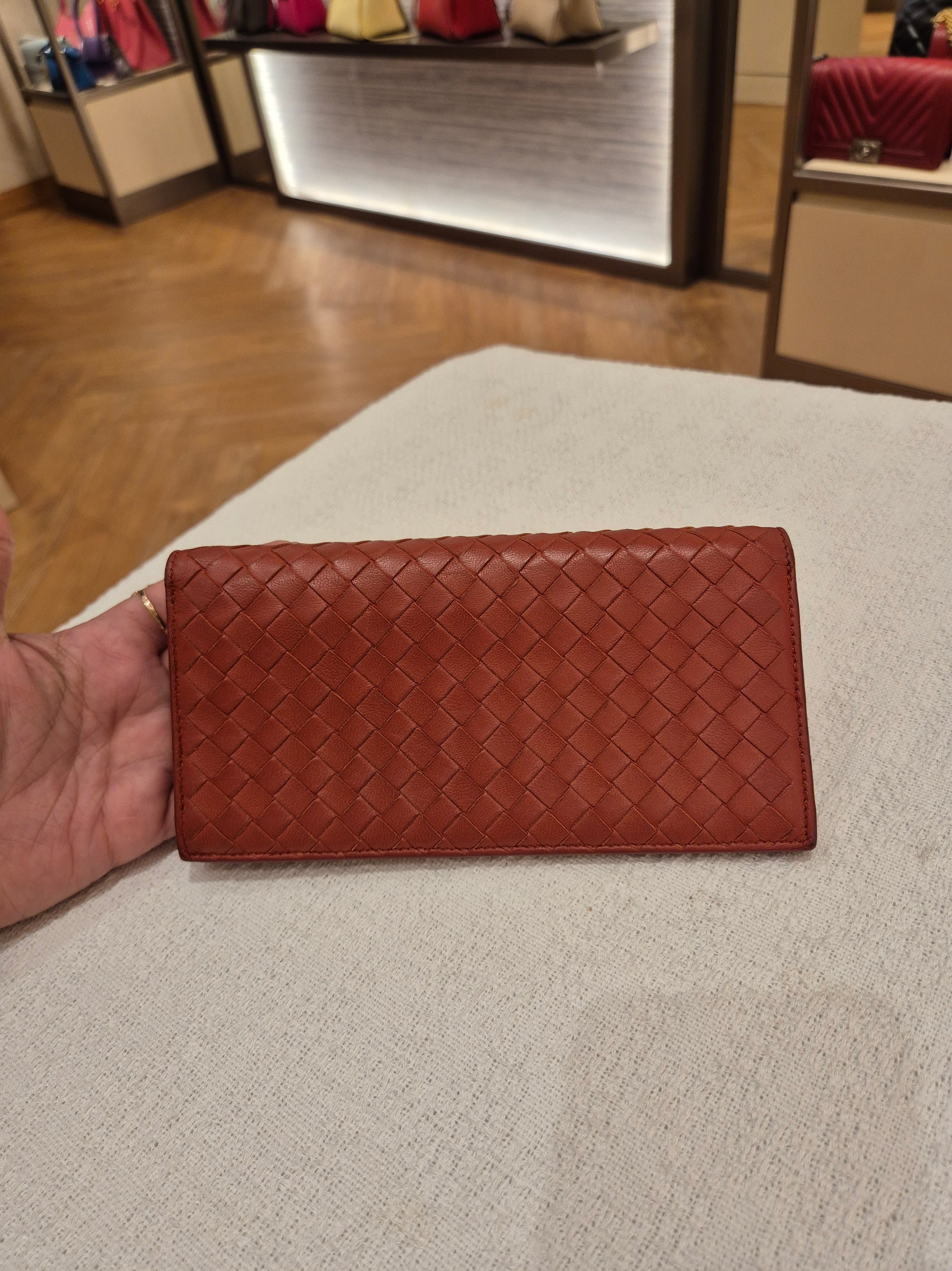 Bottega Veneta Long Wallet Interciato
