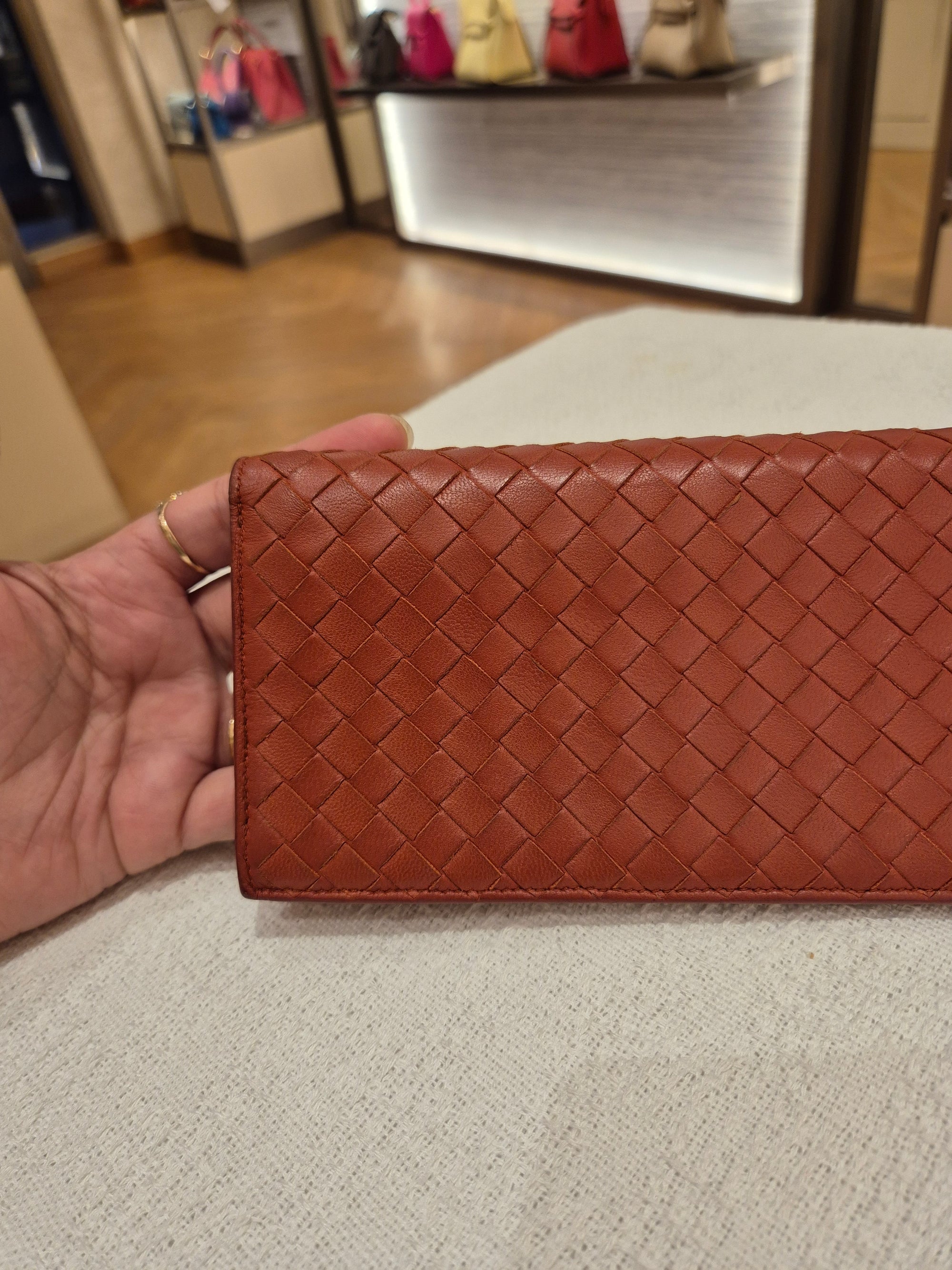 Bottega Veneta Long Wallet Interciato