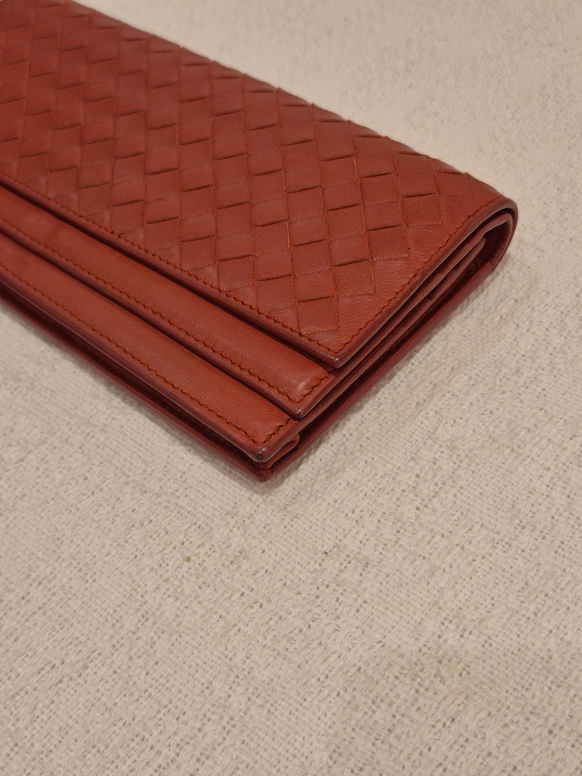 Bottega Veneta Long Wallet Interciato
