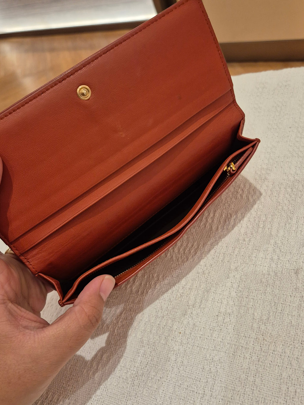 Bottega Veneta Long Wallet Interciato