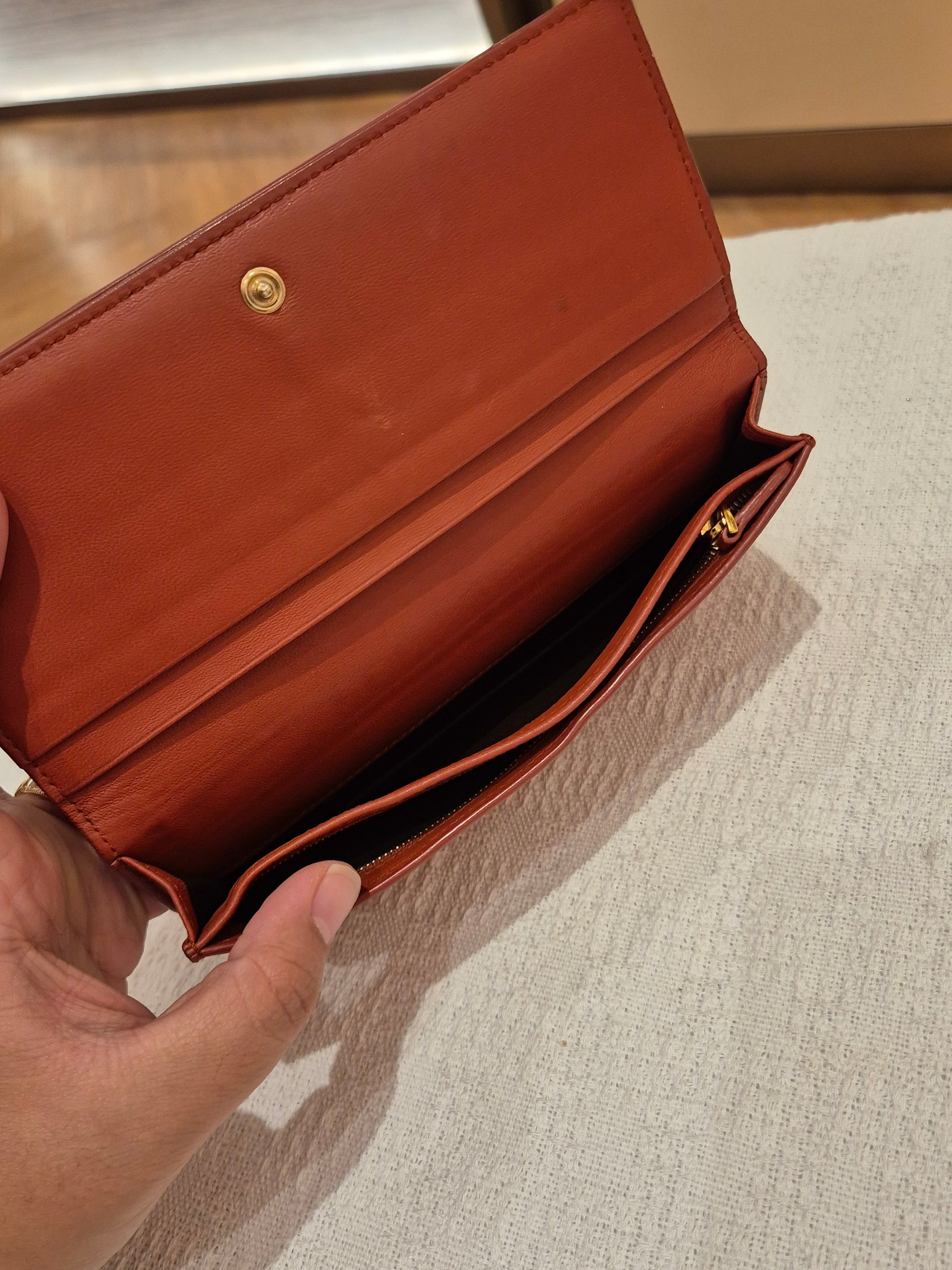 Bottega Veneta Long Wallet Interciato