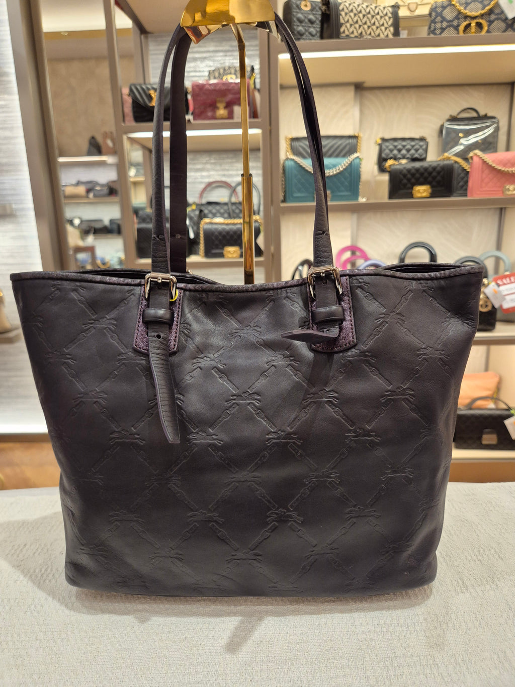 Longchamp Tote Bag Logo Embossed