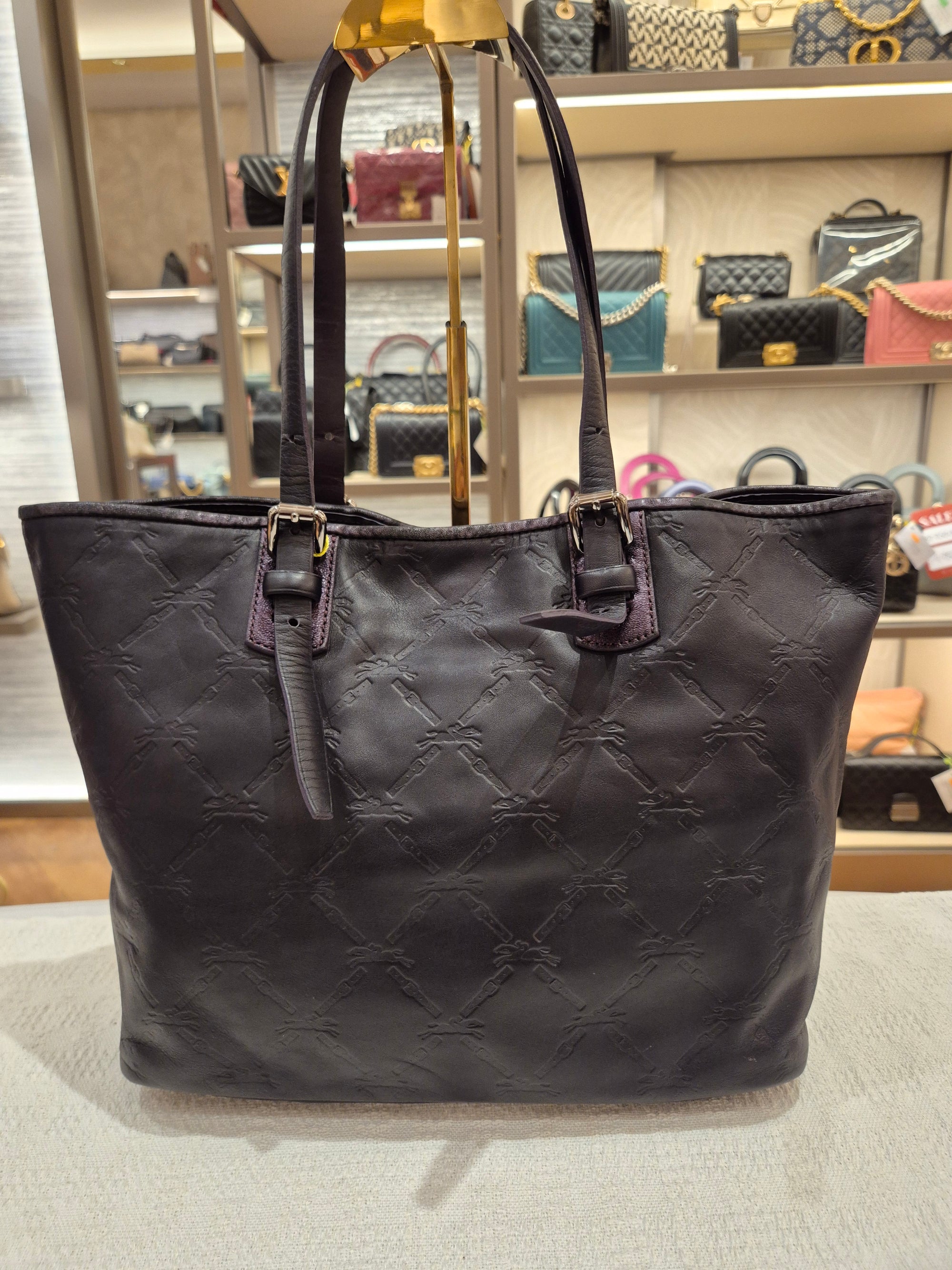 Longchamp Tote Bag Logo Embossed