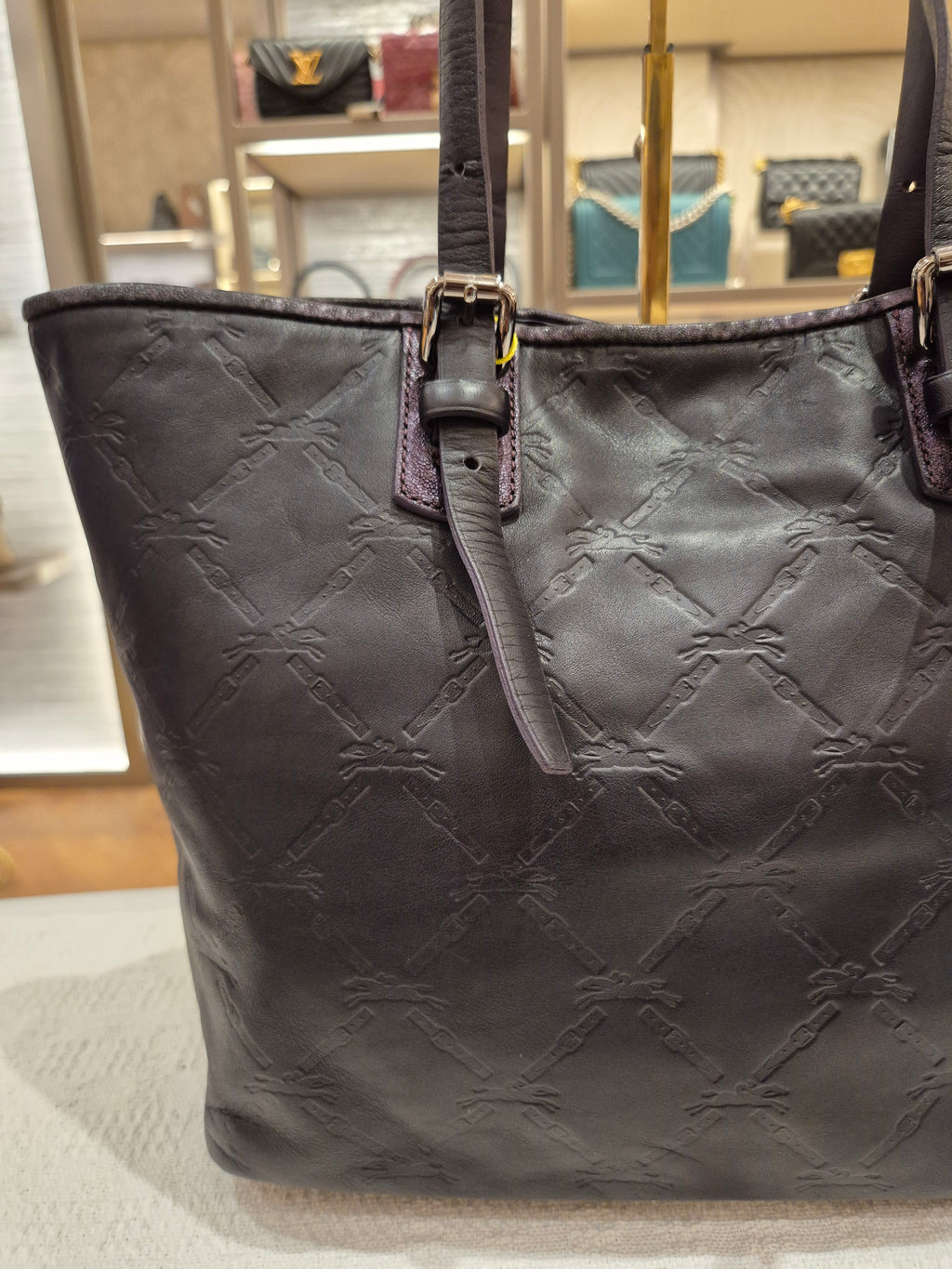 Longchamp Tote Bag Logo Embossed