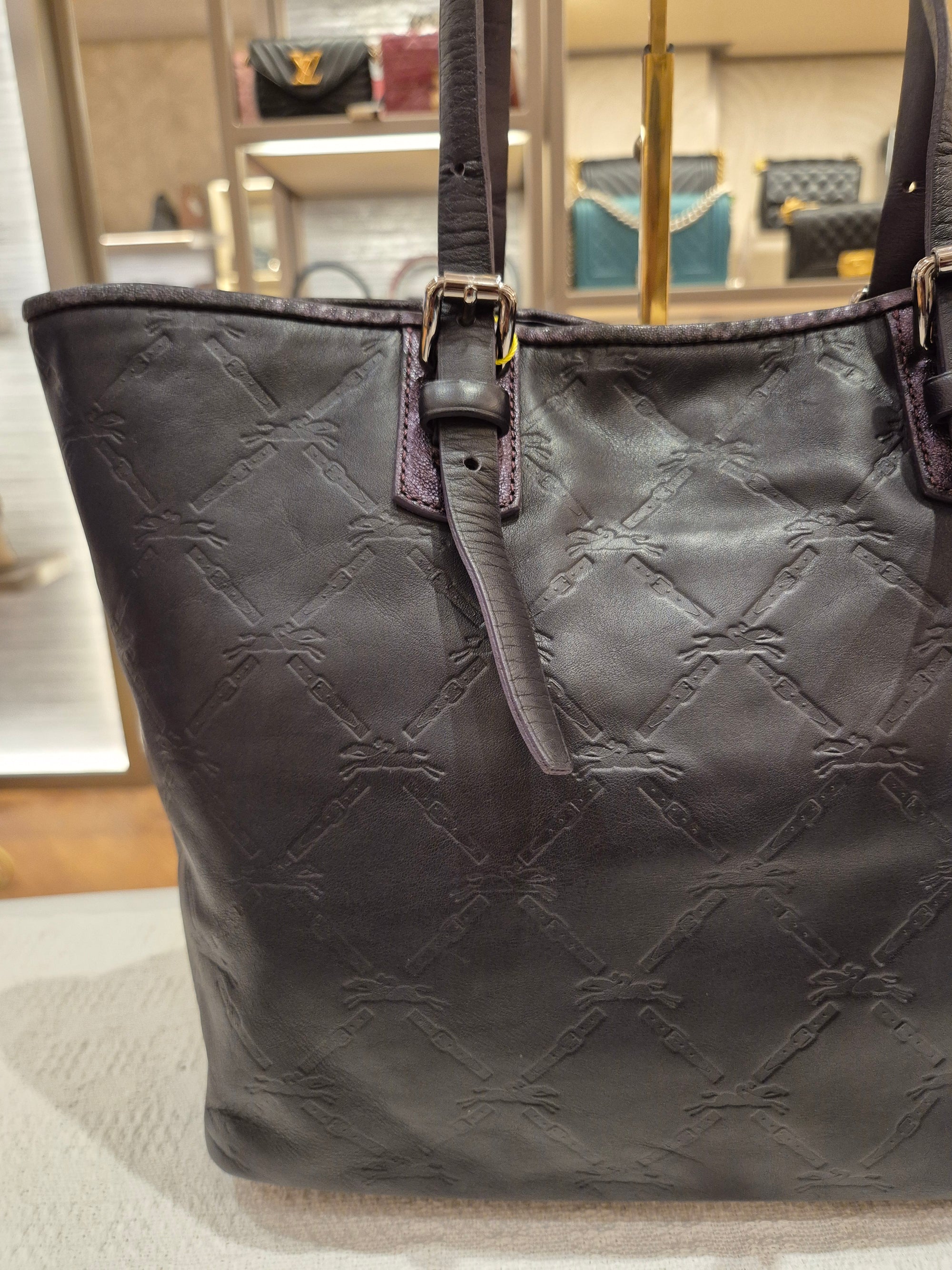 Longchamp Tote Bag Logo Embossed