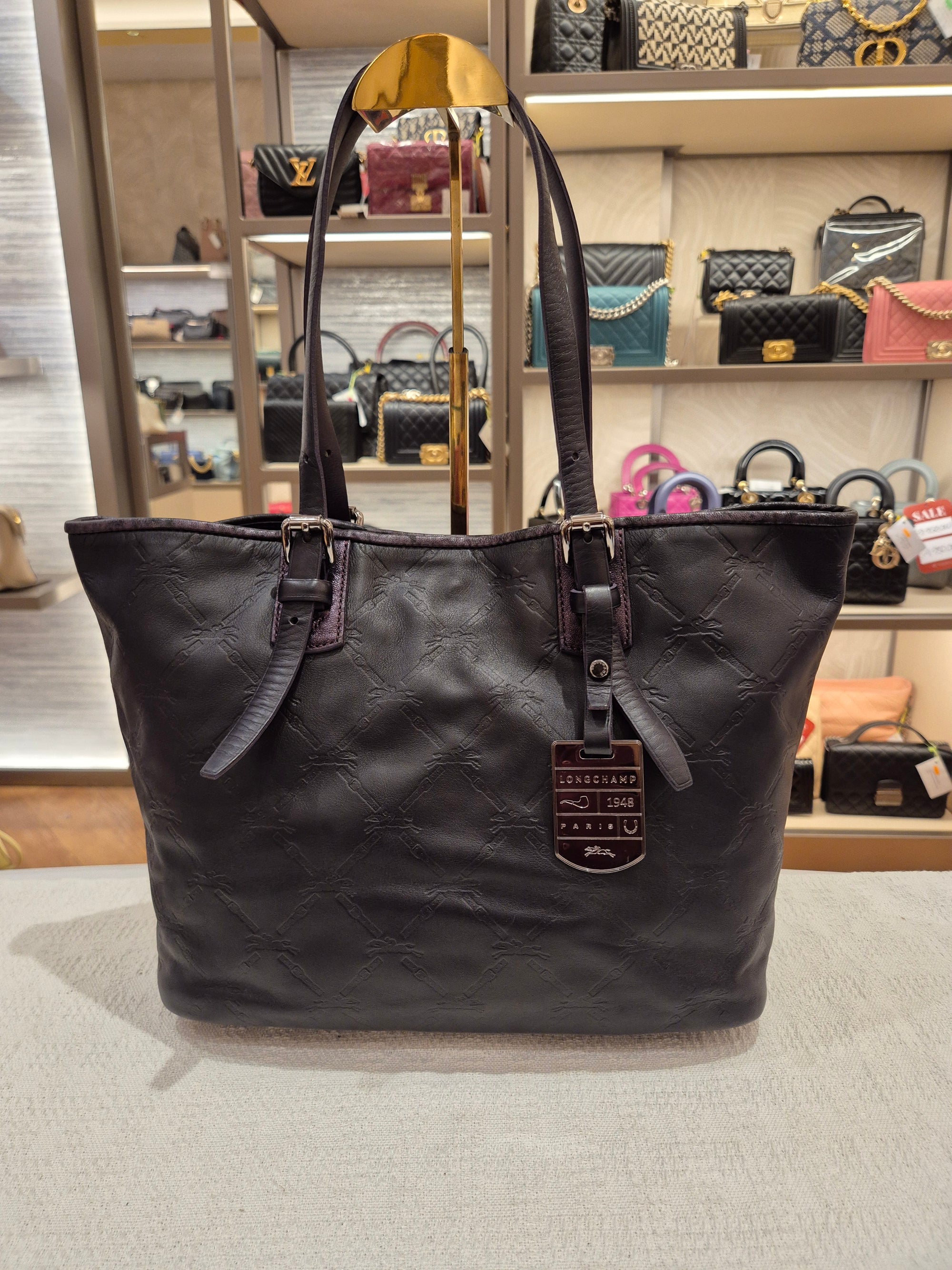 Longchamp Tote Bag Logo Embossed