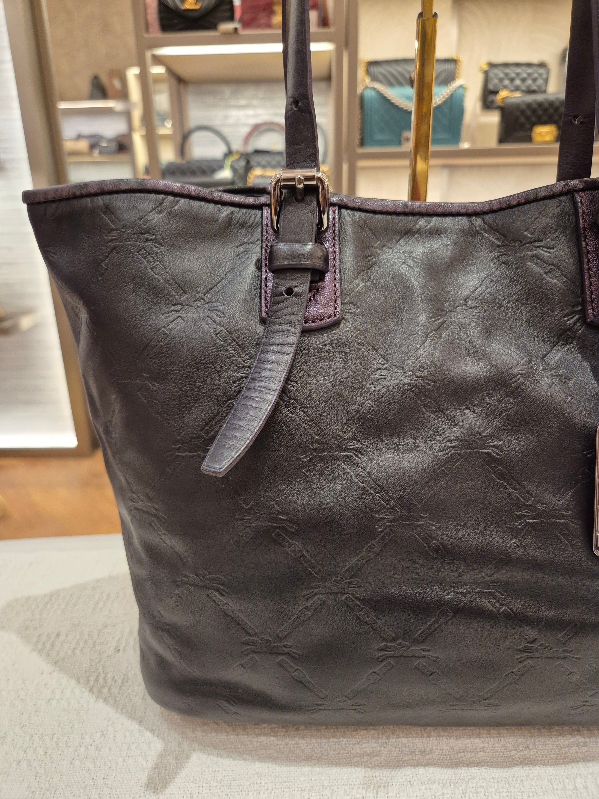 Longchamp Tote Bag Logo Embossed