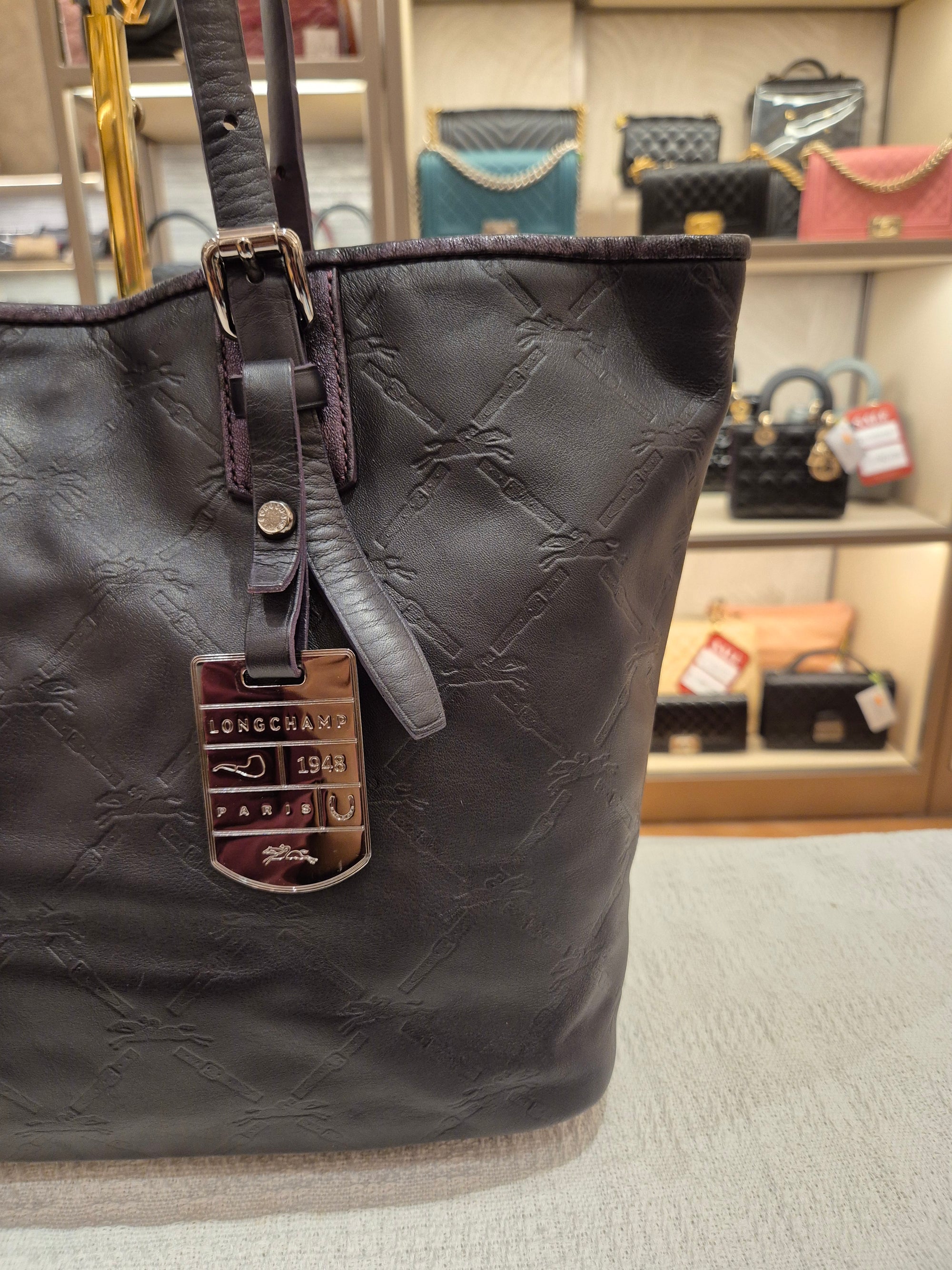 Longchamp Tote Bag Logo Embossed
