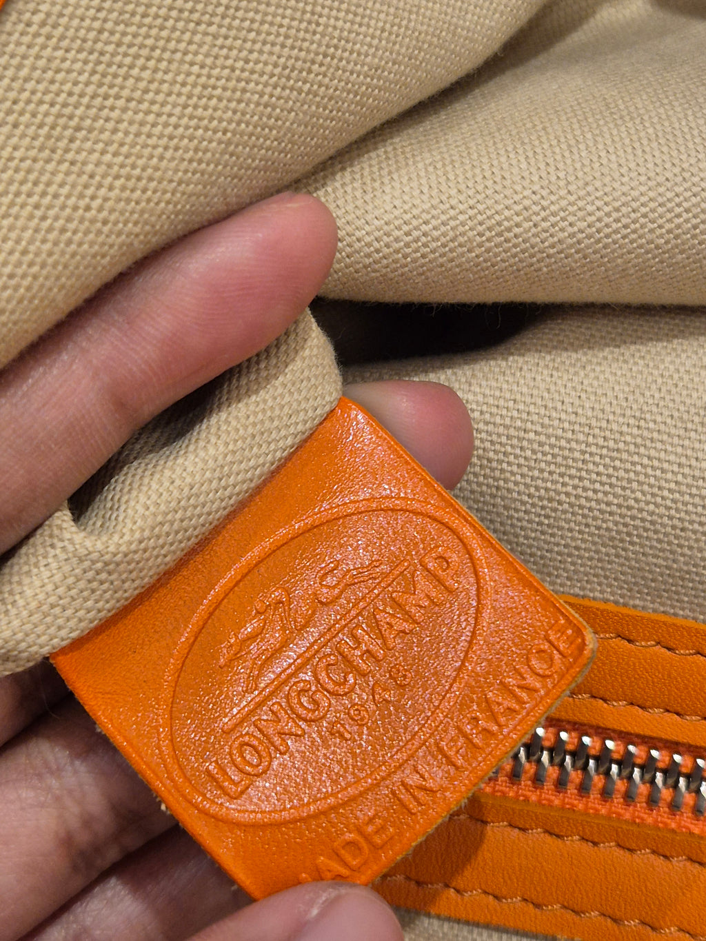 Longchamp Tote Bag Logo Embossed