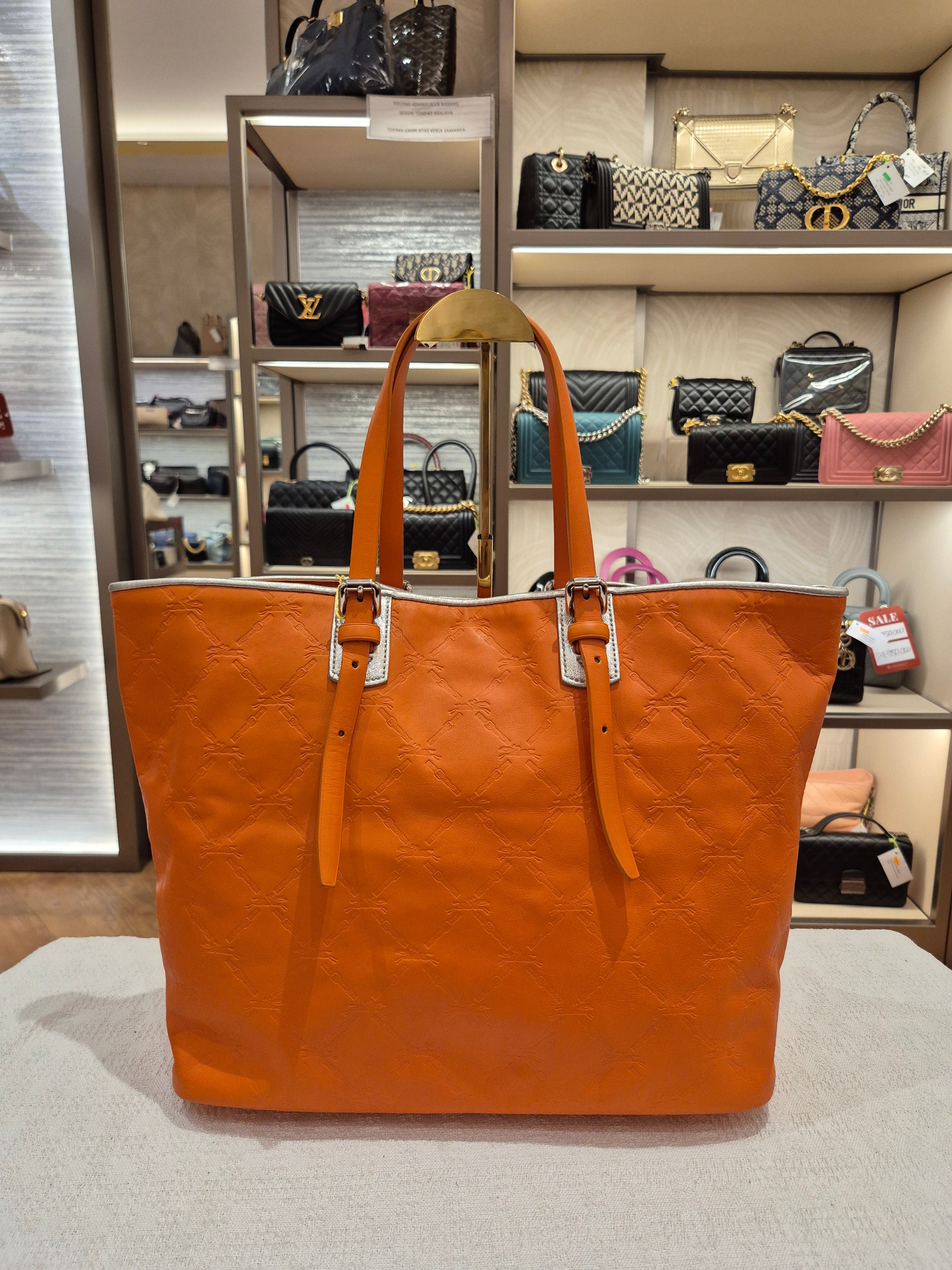 Longchamp Tote Bag Logo Embossed