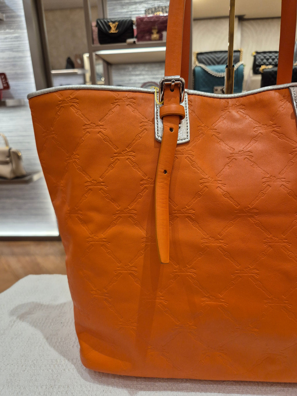Longchamp Tote Bag Logo Embossed