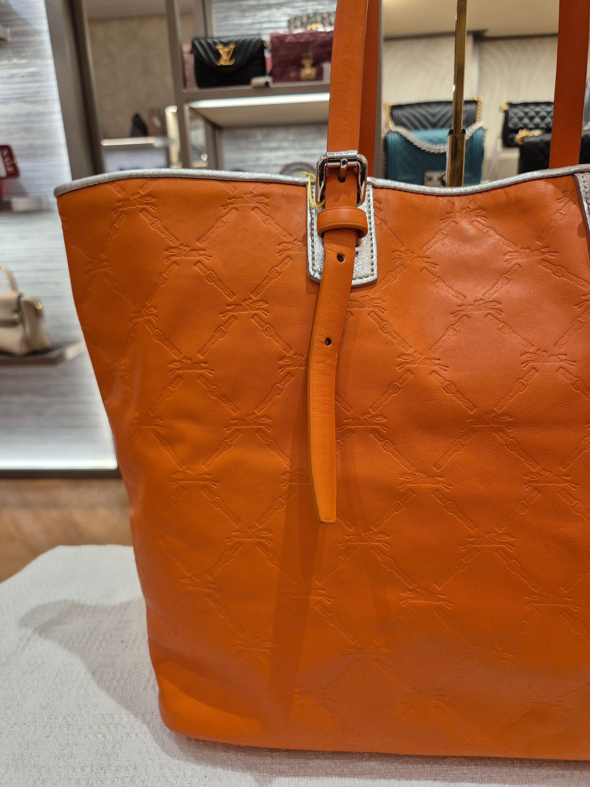 Longchamp Tote Bag Logo Embossed