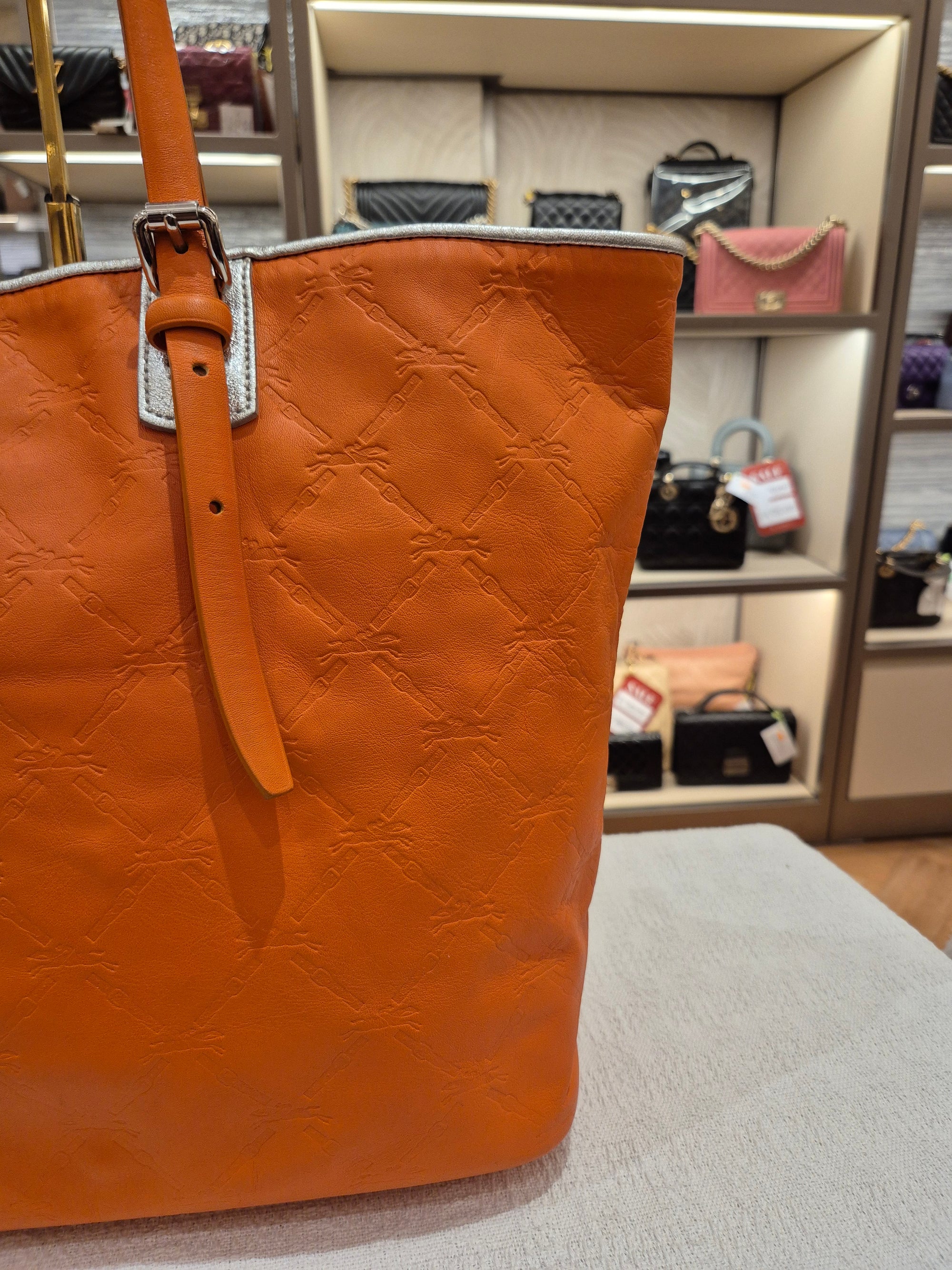 Longchamp Tote Bag Logo Embossed