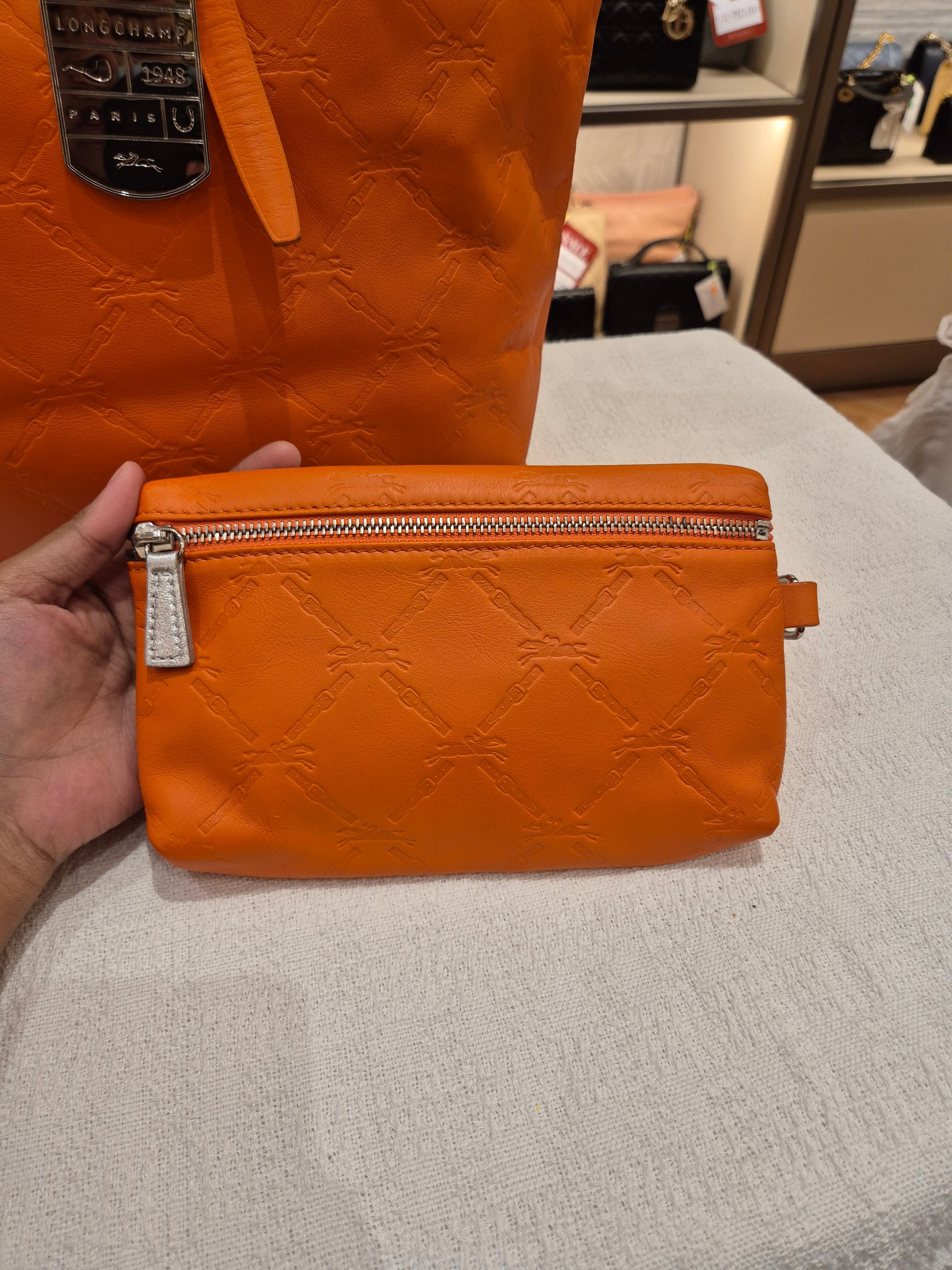 Longchamp Tote Bag Logo Embossed