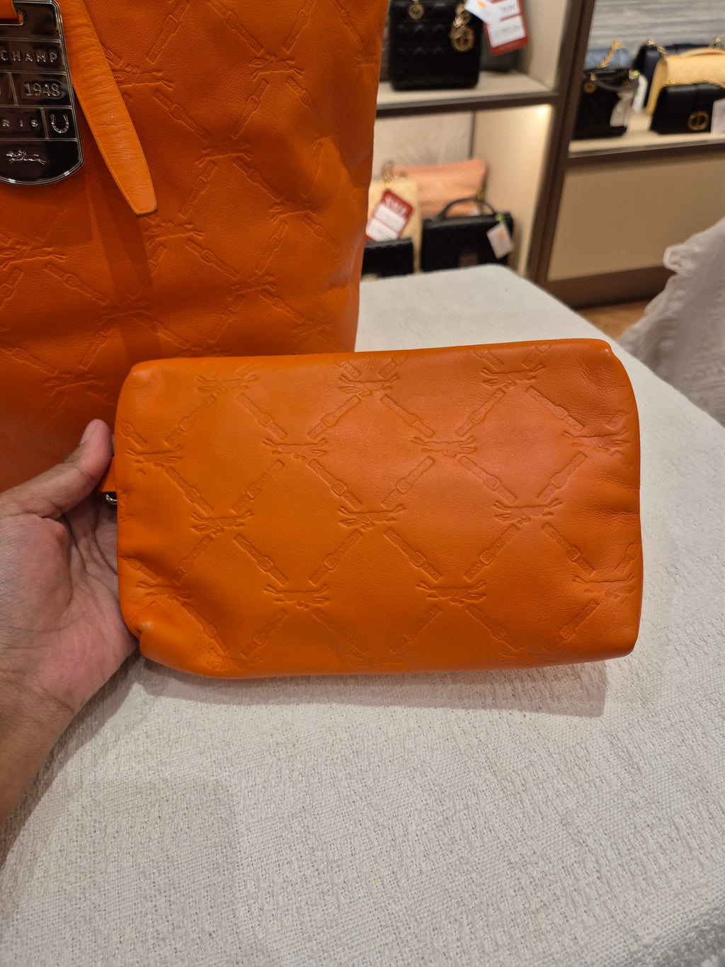 Longchamp Tote Bag Logo Embossed