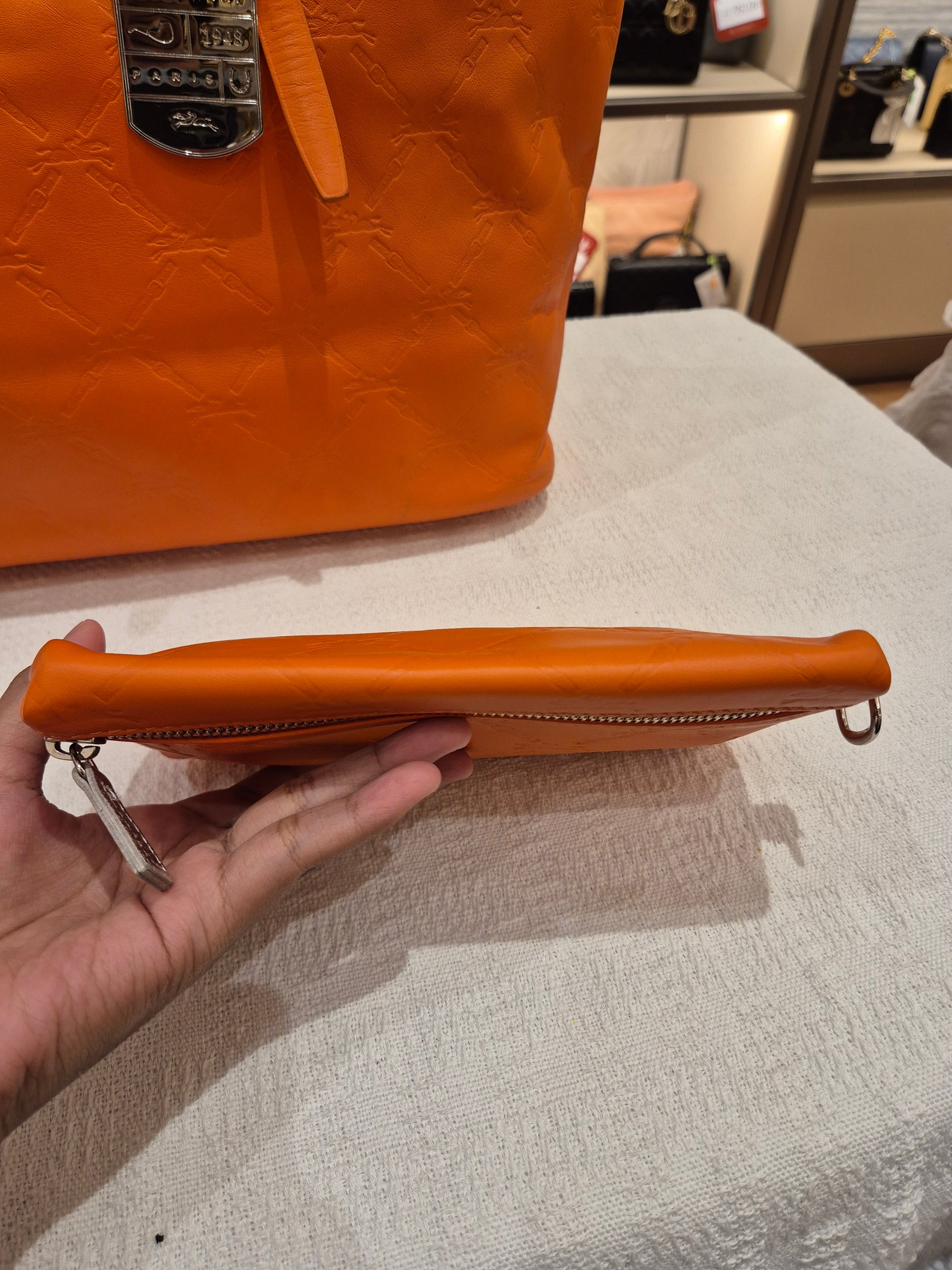 Longchamp Tote Bag Logo Embossed