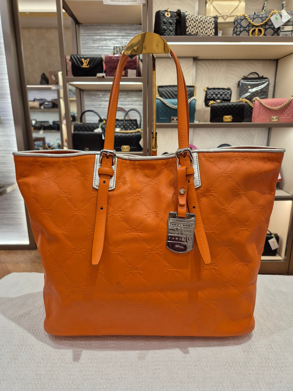 Longchamp Tote Bag Logo Embossed