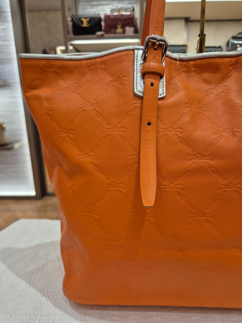 Longchamp Tote Bag Logo Embossed
