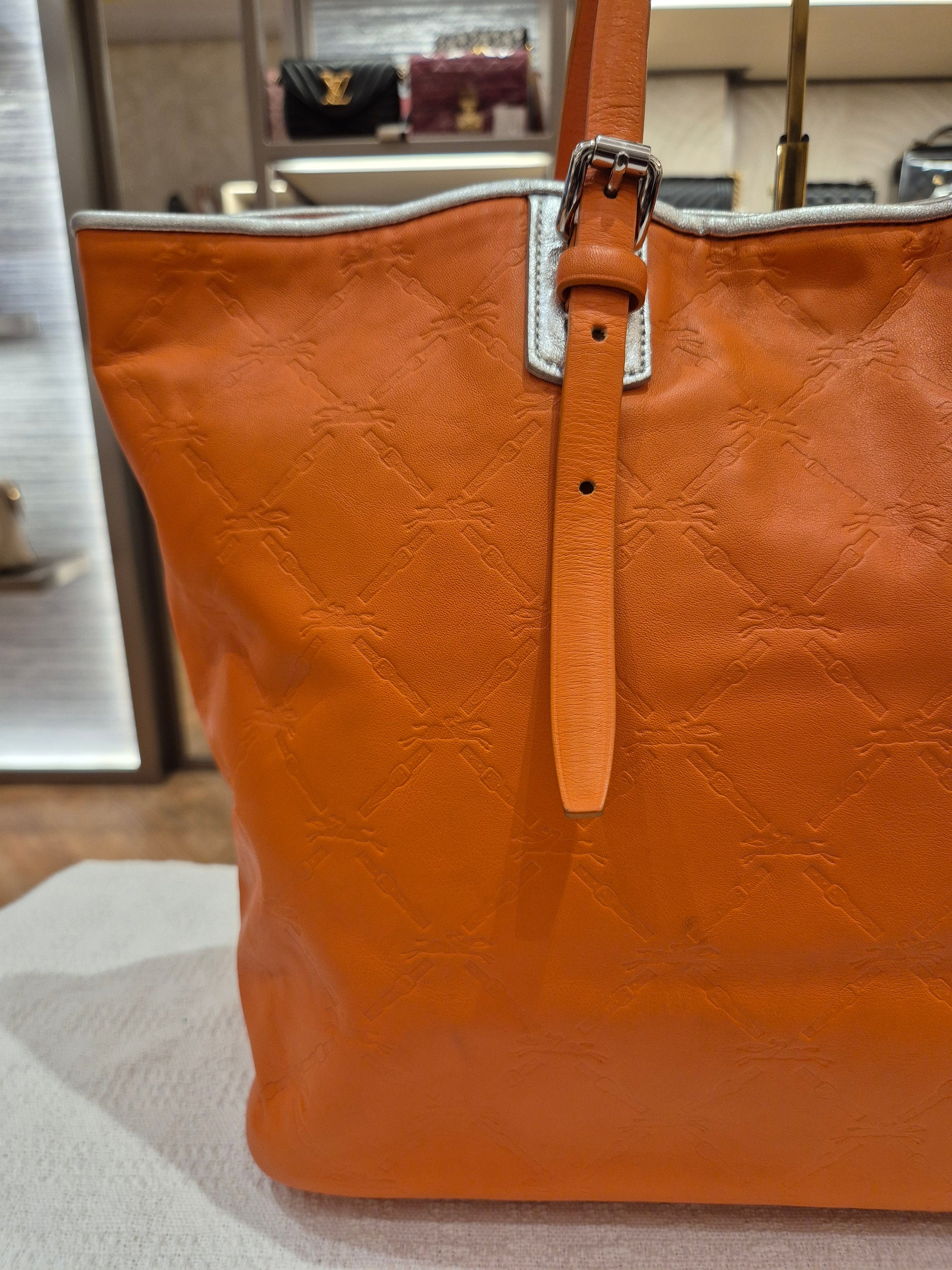 Longchamp Tote Bag Logo Embossed