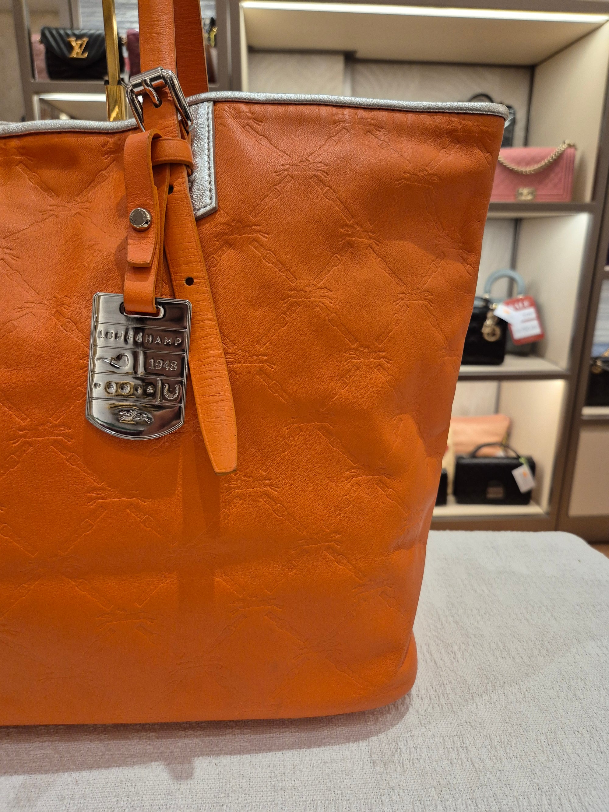 Longchamp Tote Bag Logo Embossed