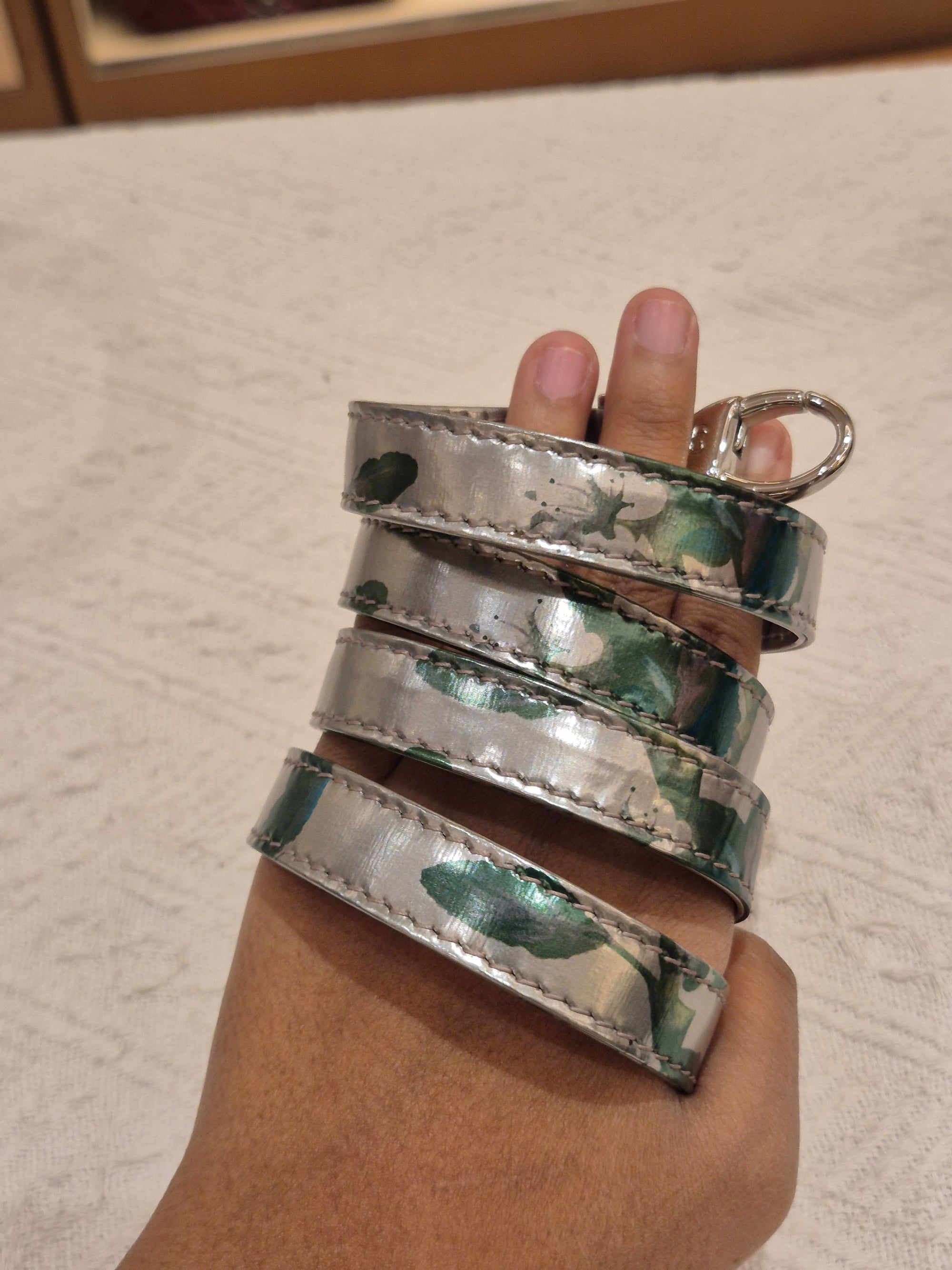 Lady Dior Medium Silver Flower