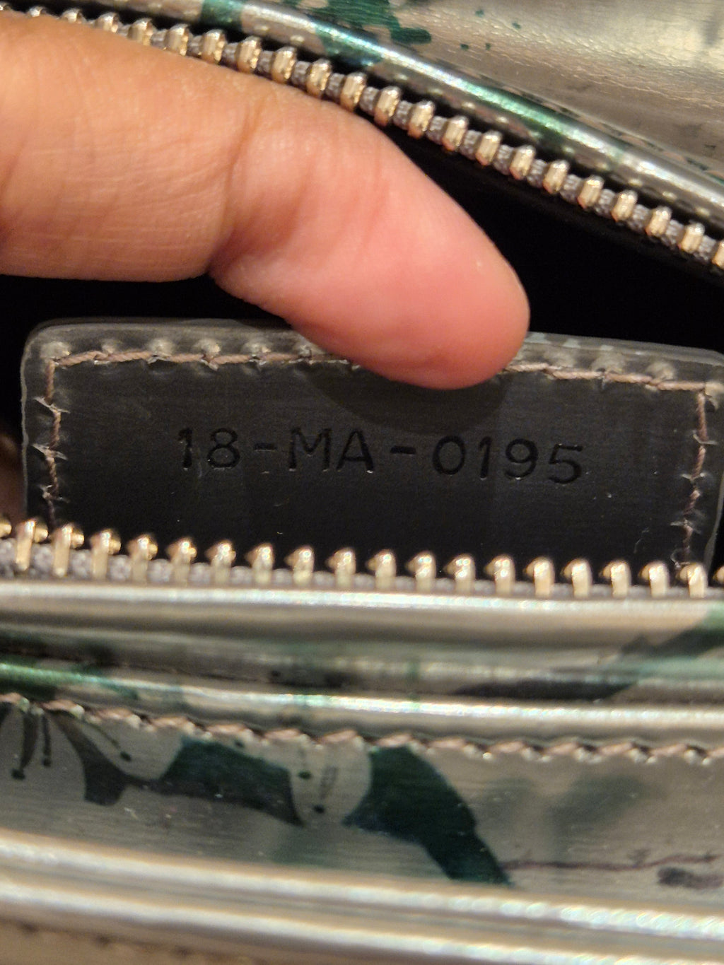 Lady Dior Medium Silver Flower