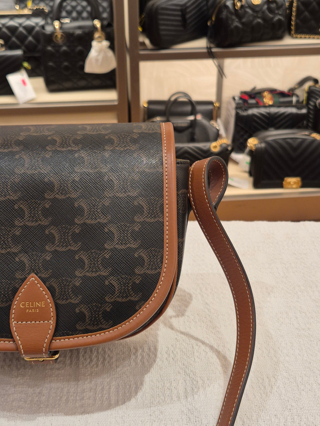 Celine Folco Triomph Tan