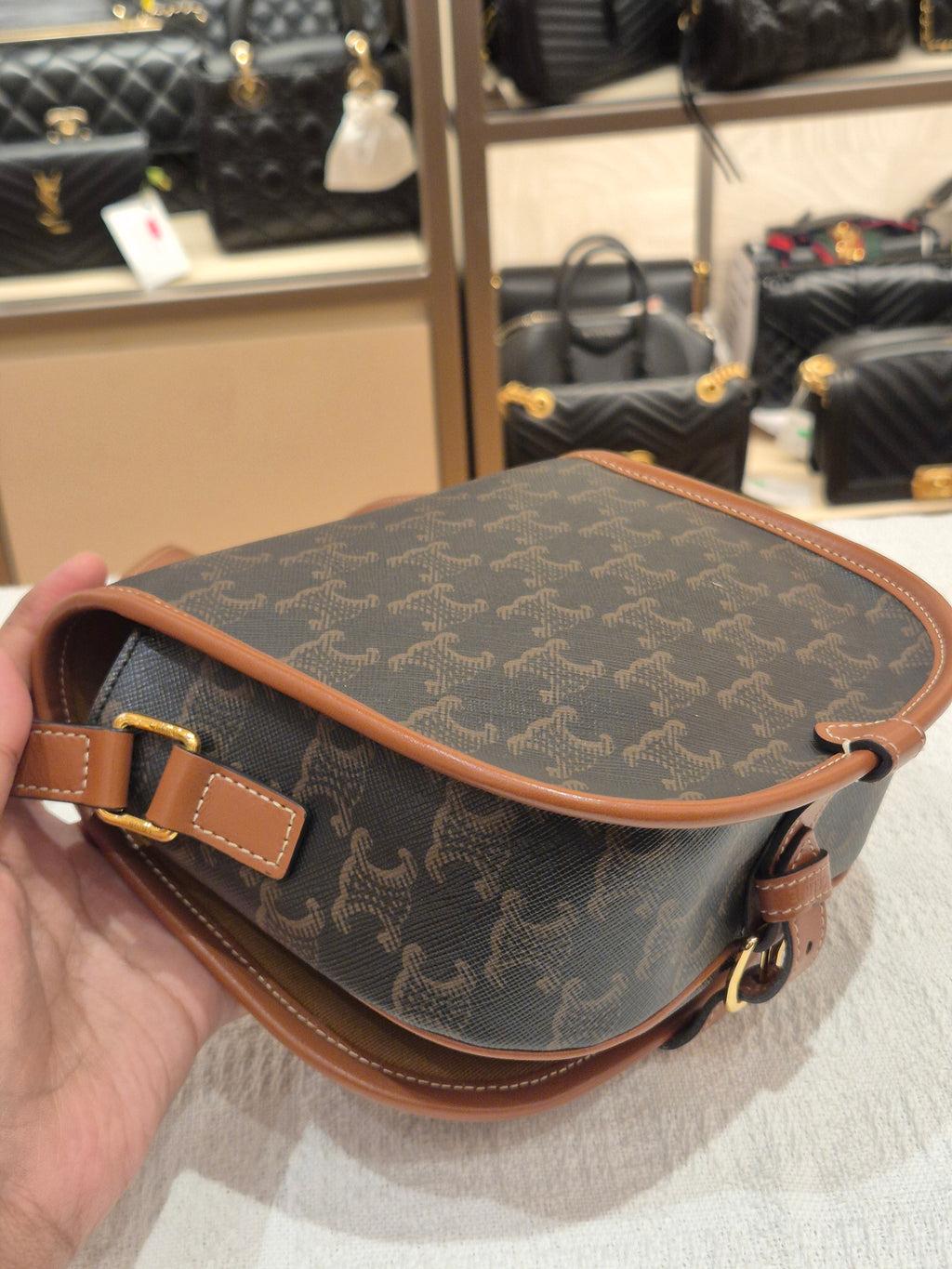 Celine Folco Triomph Tan