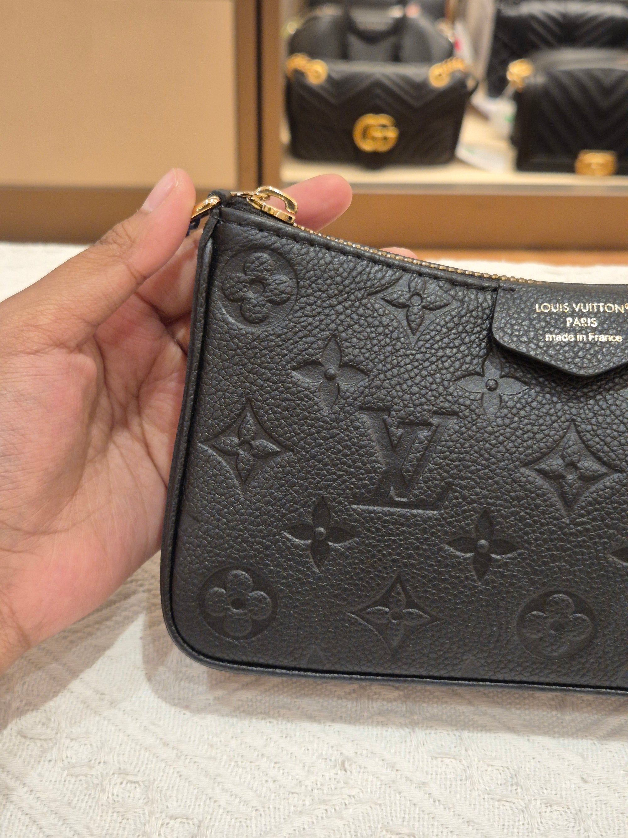 Louis Vuitton Easy Poch on Strap Emp Black