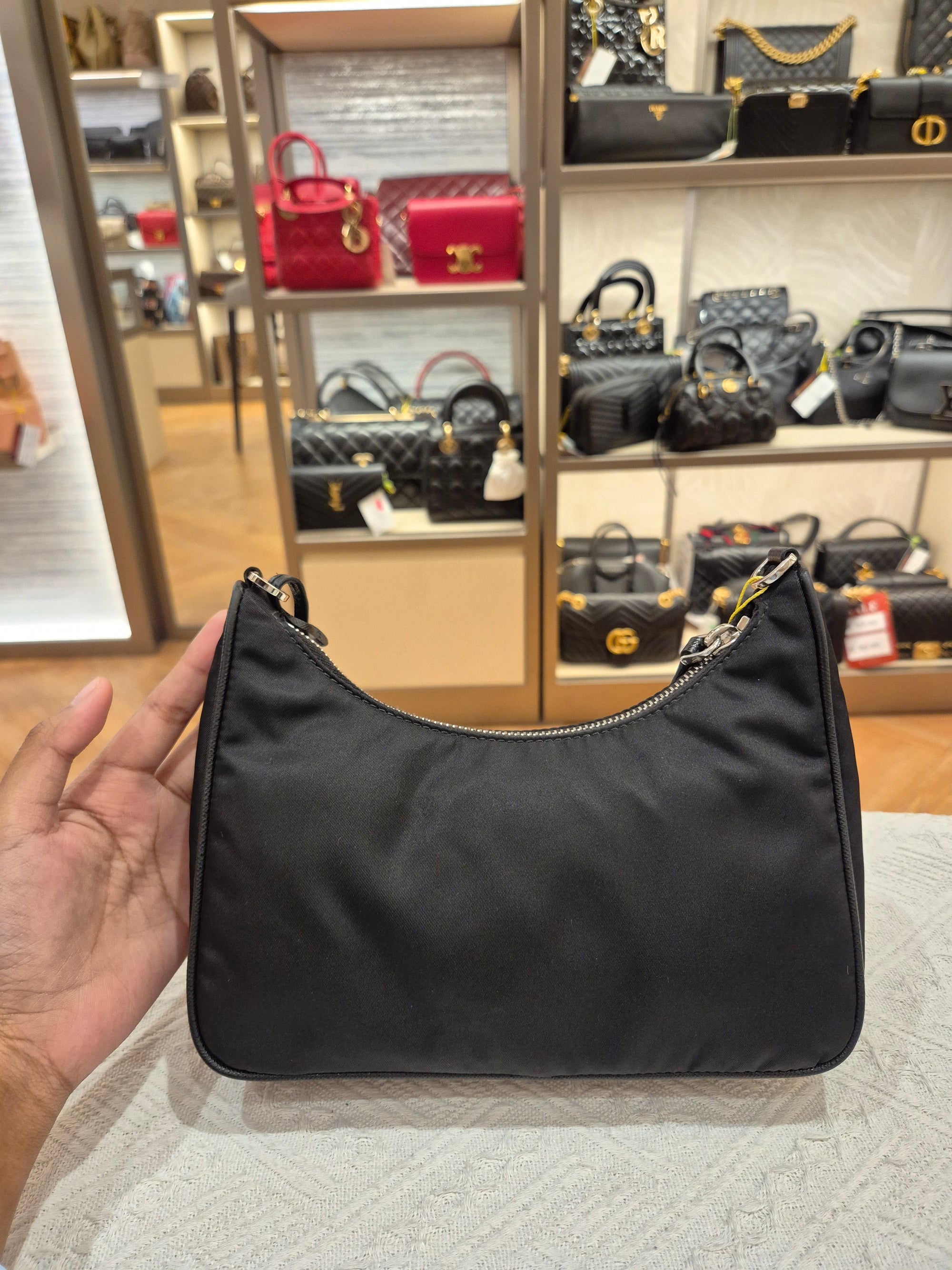 Prada Multi Pochette Re-Edition Nylon Black