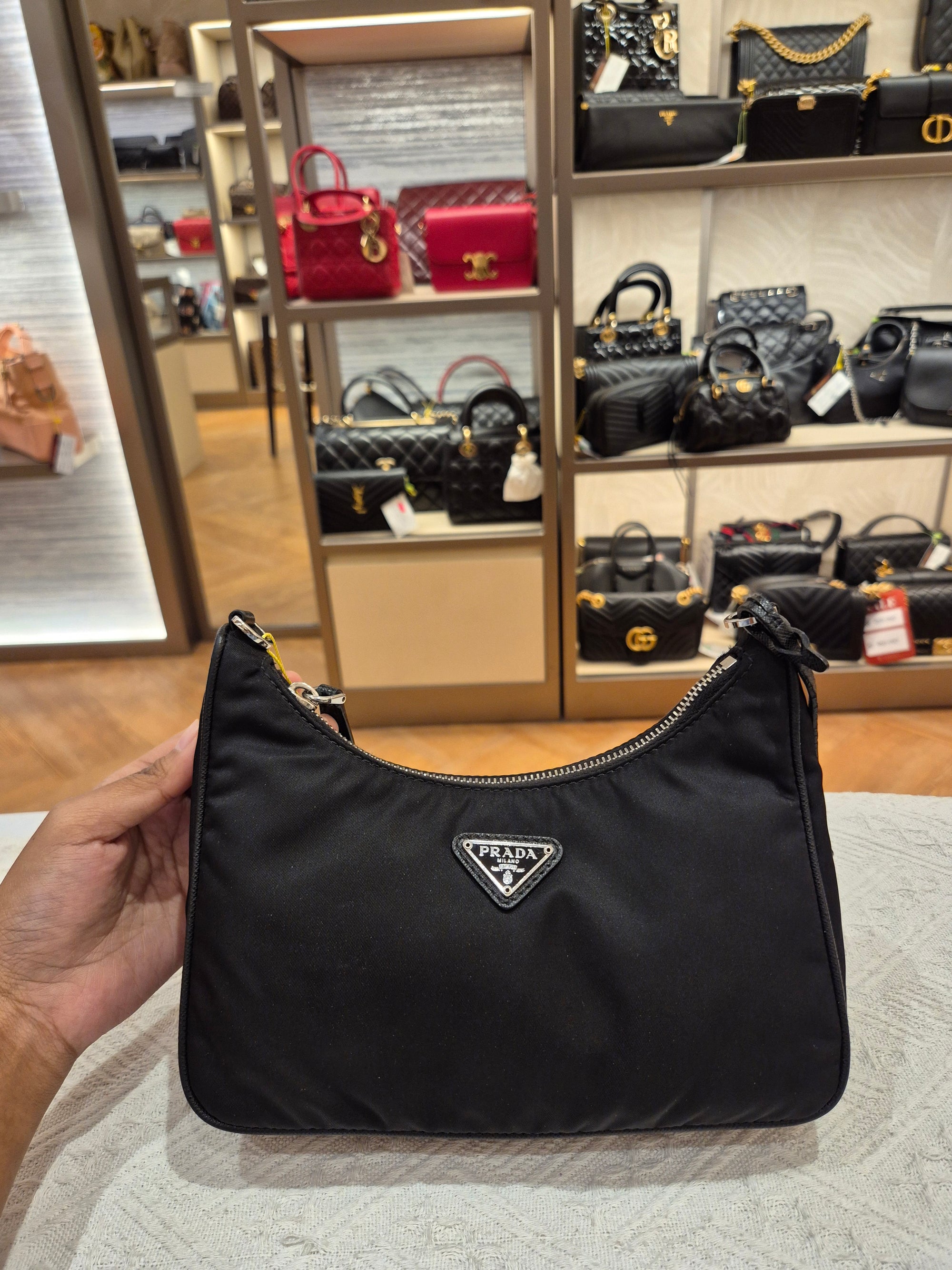 Prada Multi Pochette Re-Edition Nylon Black